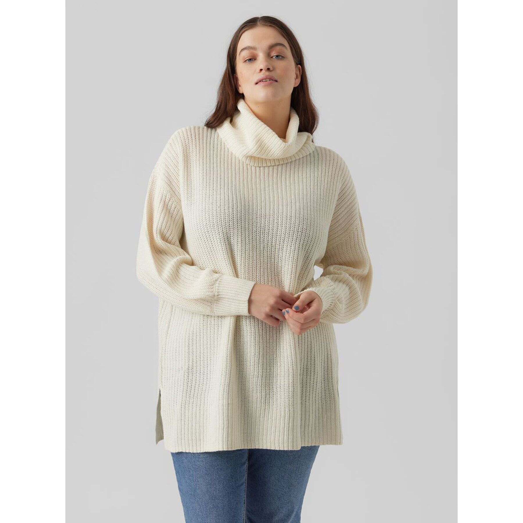 Vero Moda Curve Поло Sayla 10276895 Бежов Regular Fit - Pepit.bg