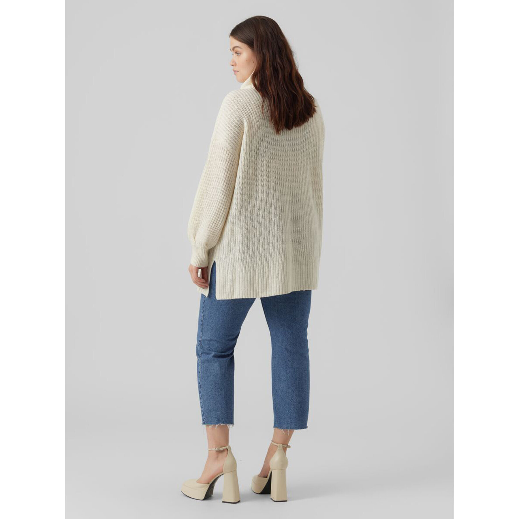 Vero Moda Curve Поло Sayla 10276895 Бежов Regular Fit - Pepit.bg