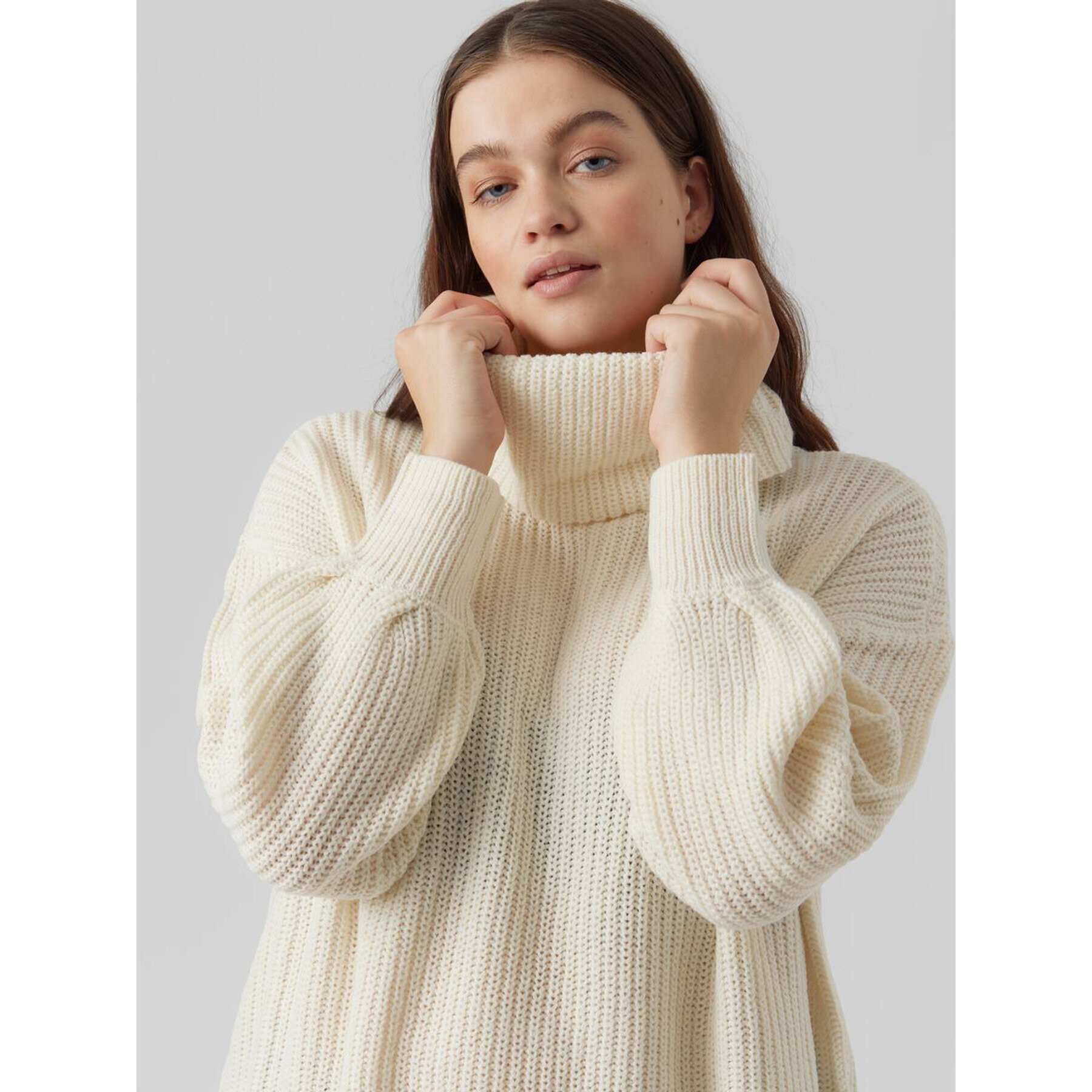 Vero Moda Curve Поло Sayla 10276895 Бежов Regular Fit - Pepit.bg