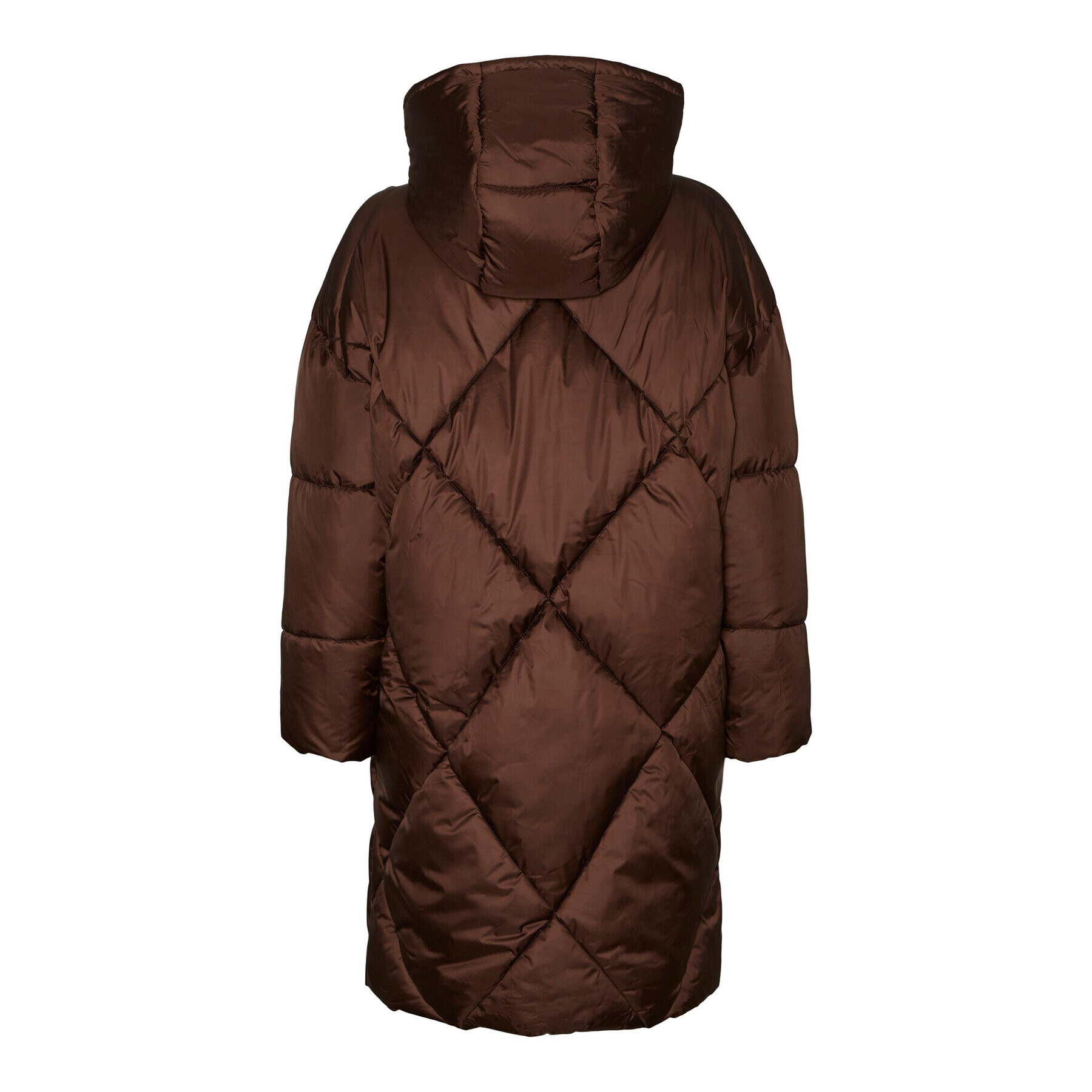 Vero Moda Curve Пухено яке Blake 10279553 Кафяв Regular Fit - Pepit.bg