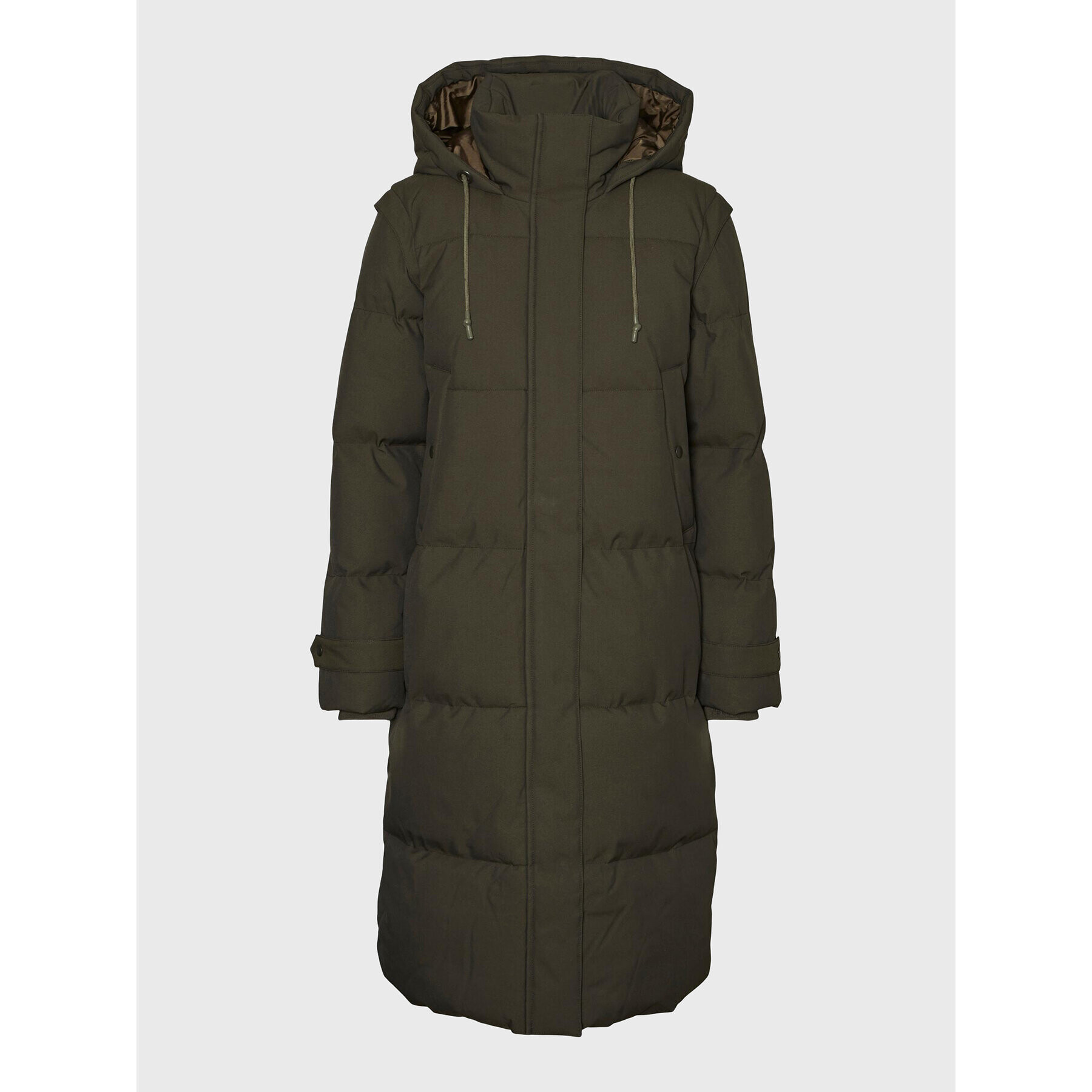 Vero Moda Curve Пухено яке Margaret 10279568 Зелен Regular Fit - Pepit.bg