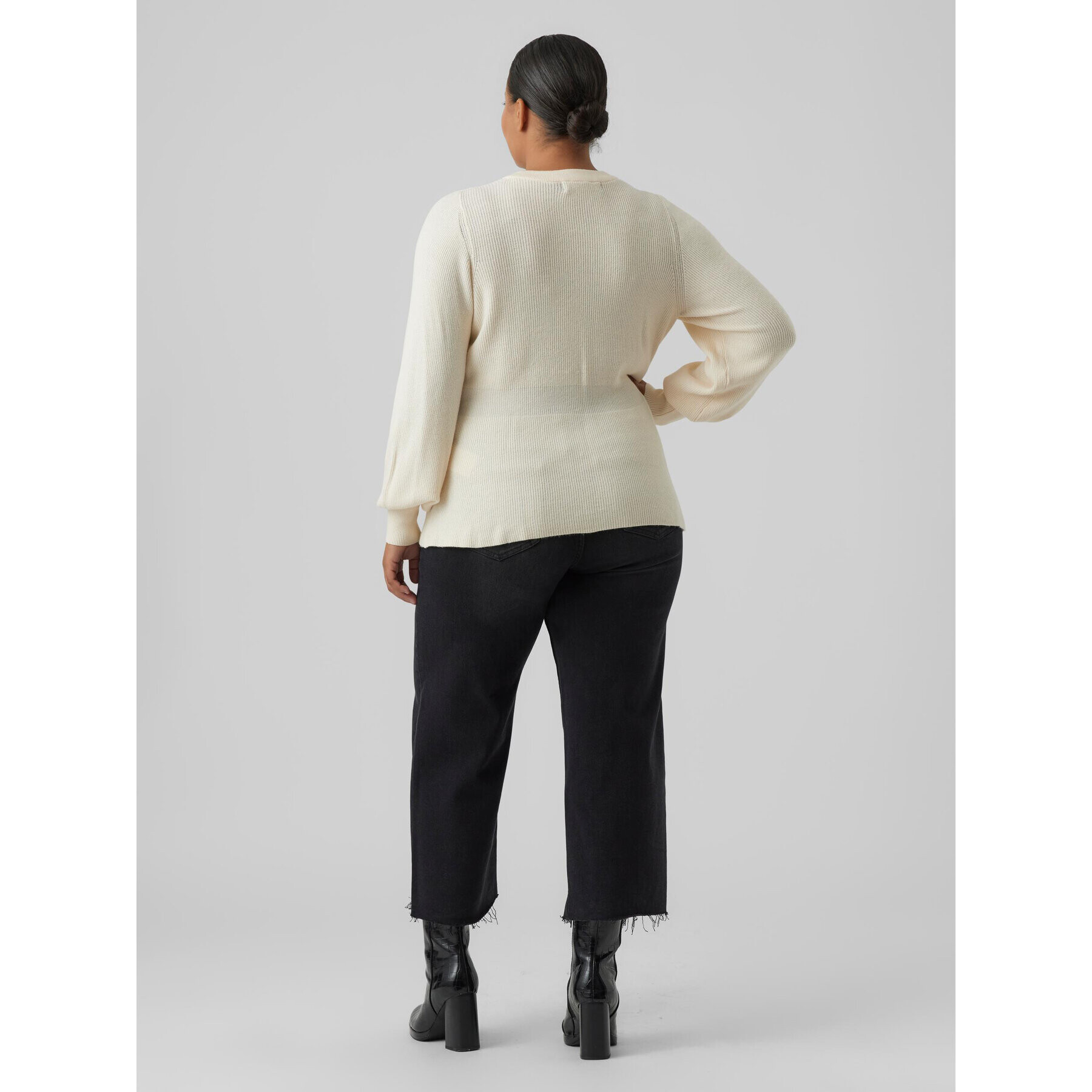 Vero Moda Curve Пуловер Holly 10276871 Екрю Regular Fit - Pepit.bg