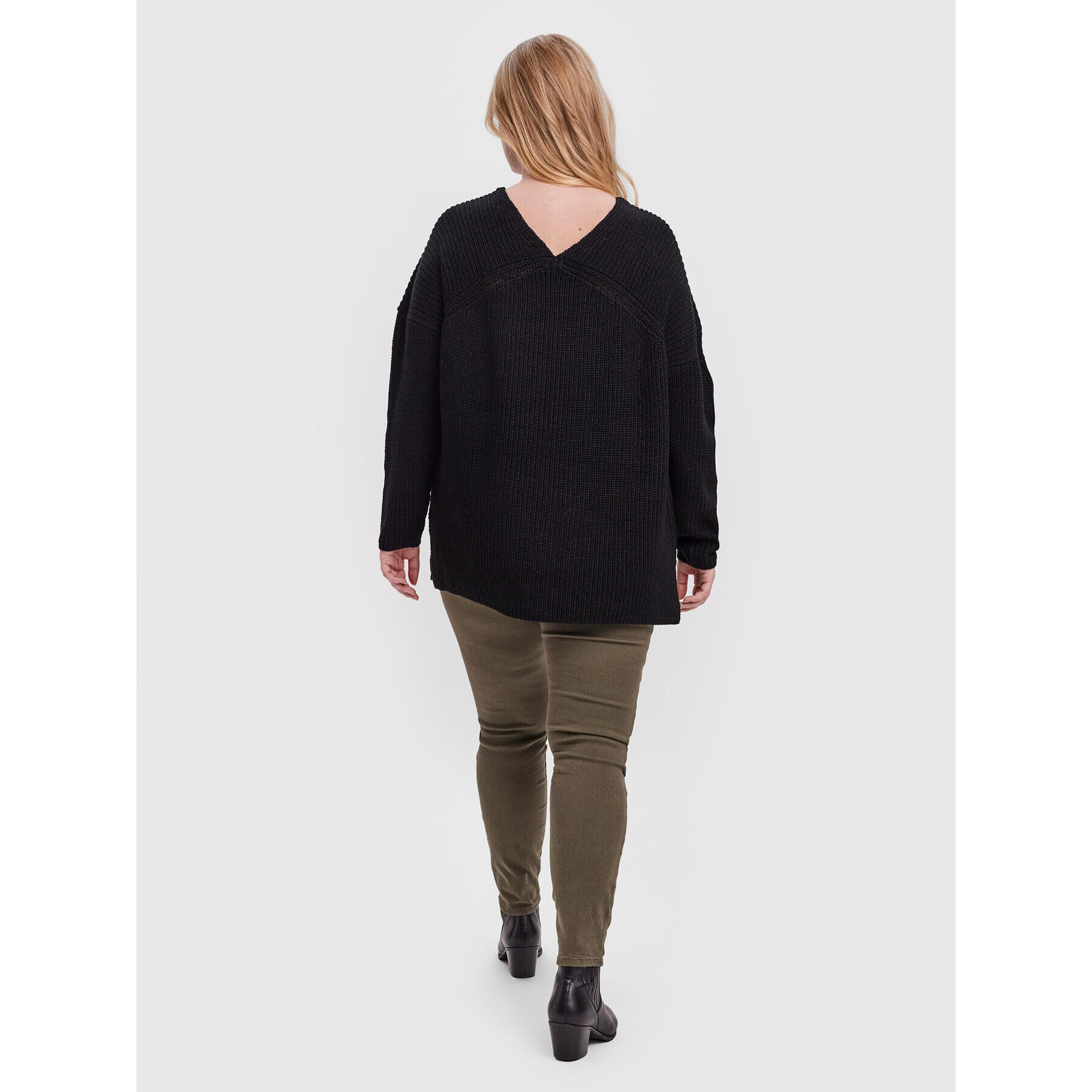 Vero Moda Curve Пуловер Lea 10252754 Черен Regular Fit - Pepit.bg