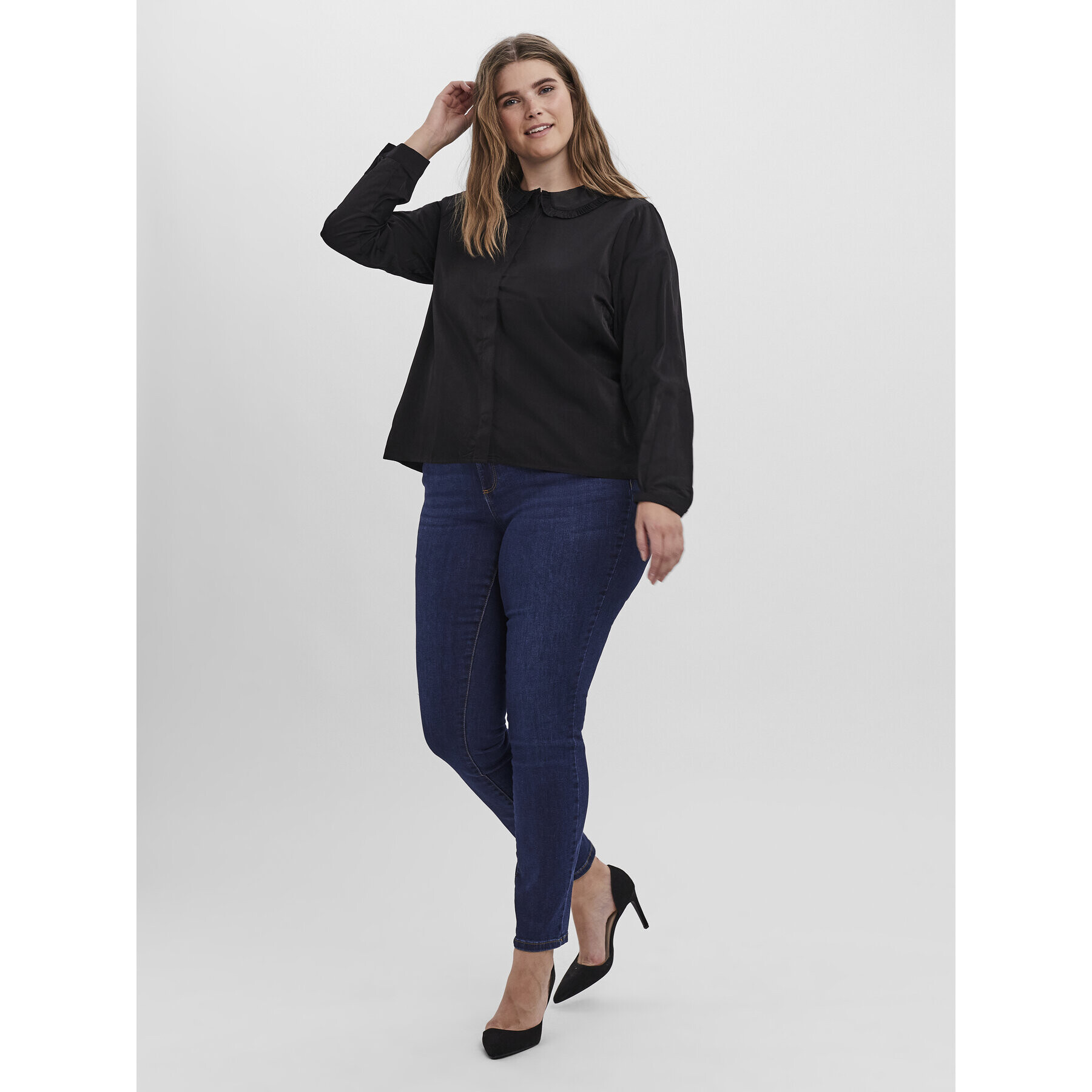 Vero Moda Curve Риза Manny 10259341 Черен Regular Fit - Pepit.bg