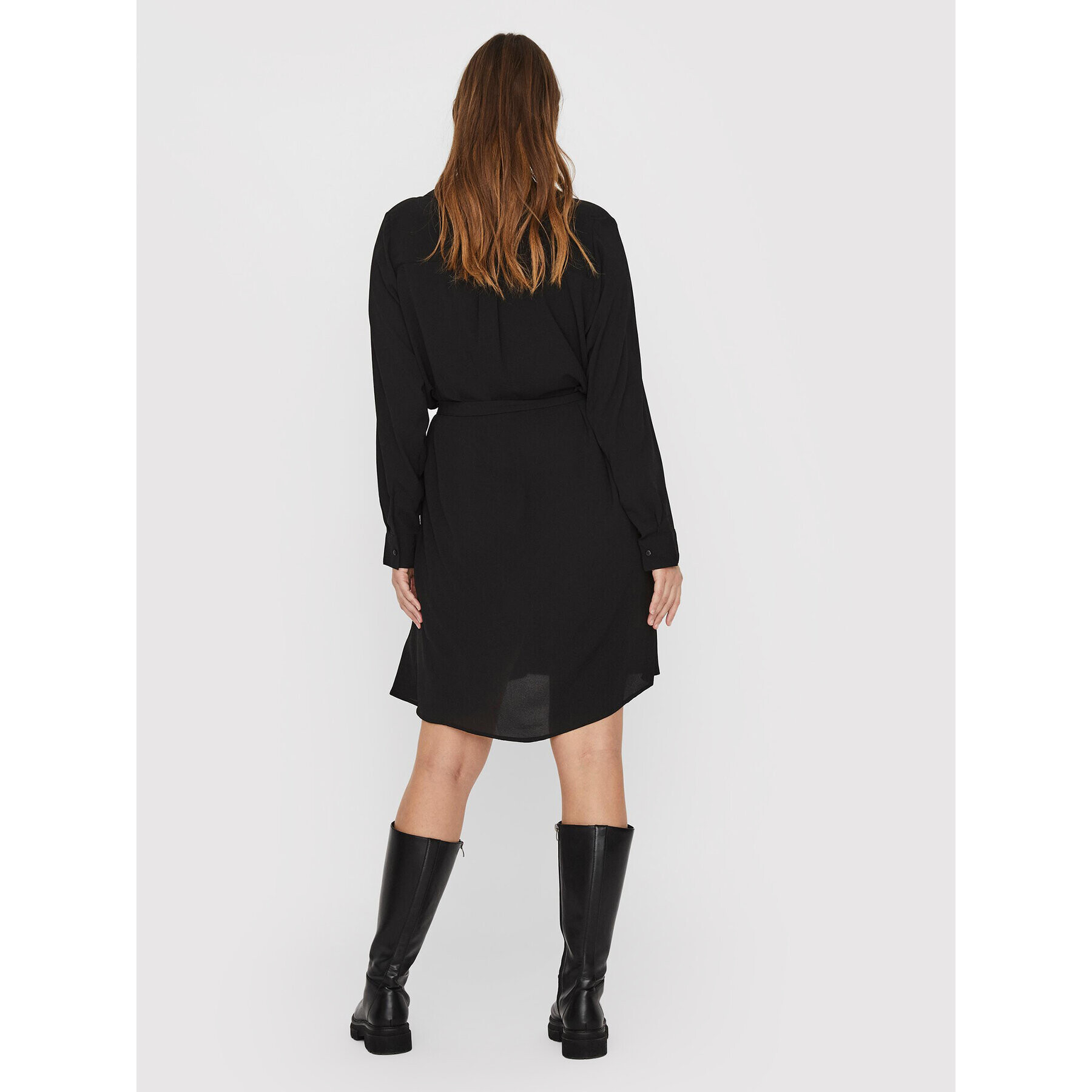 Vero Moda Curve Рокля тип риза Saga 10245512 Черен Regular Fit - Pepit.bg