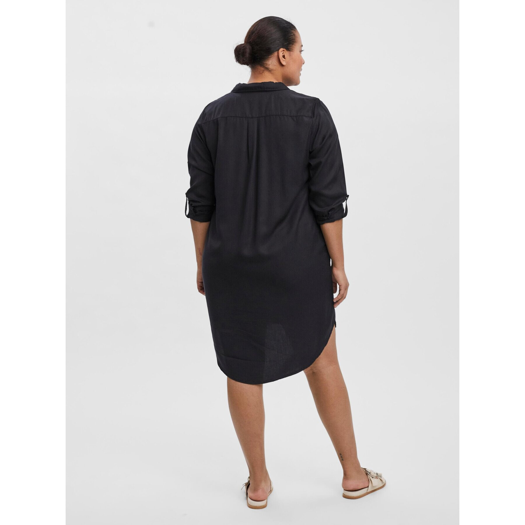 Vero Moda Curve Рокля тип риза Silla 10247728 Черен Regular Fit - Pepit.bg