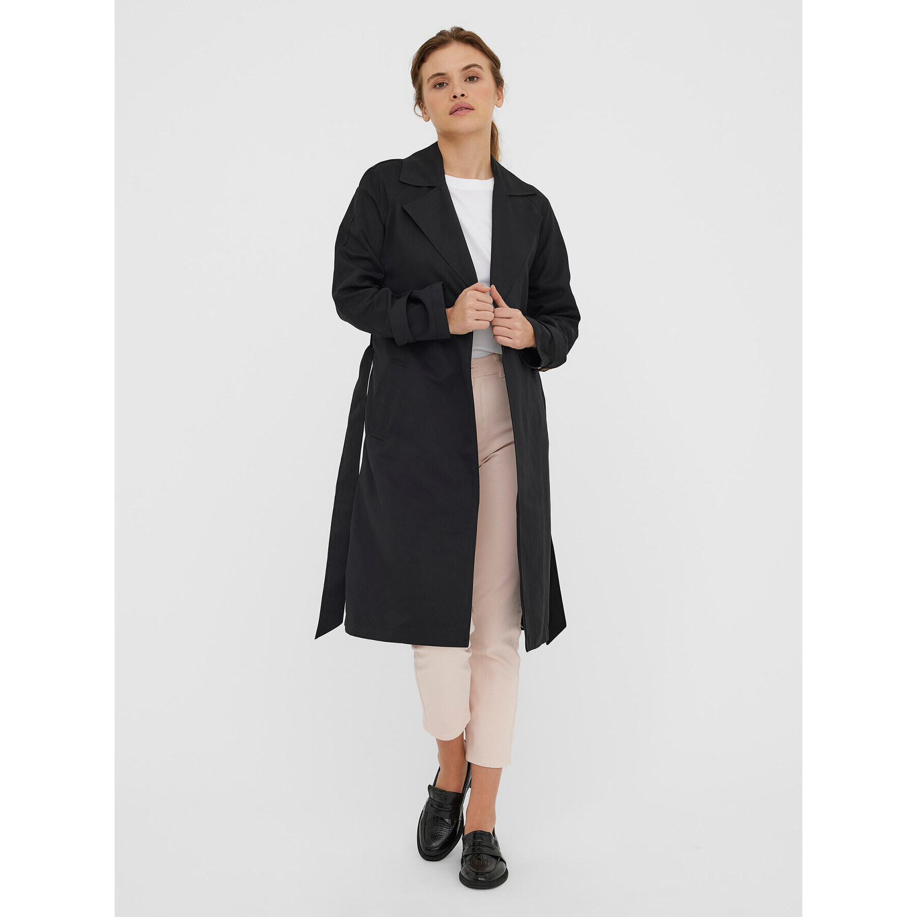 Vero Moda Curve Тренч 10278572 Черен Regular Fit - Pepit.bg