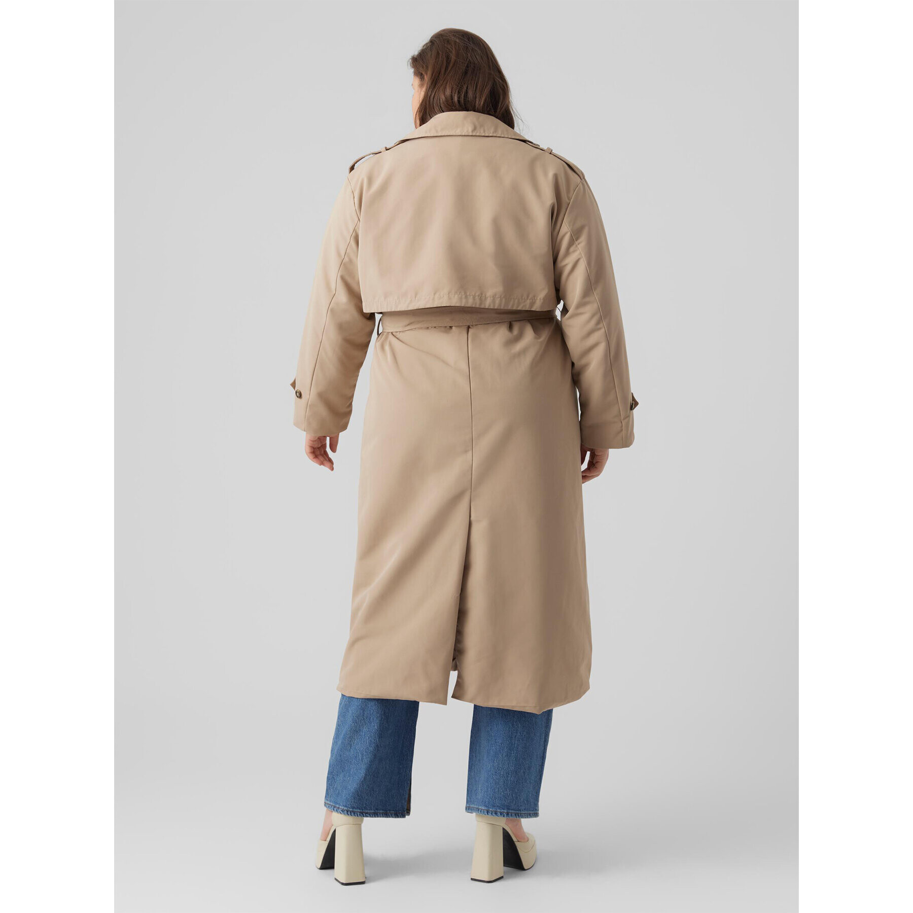 Vero Moda Curve Тренч 10287234 Кафяв Regular Fit - Pepit.bg