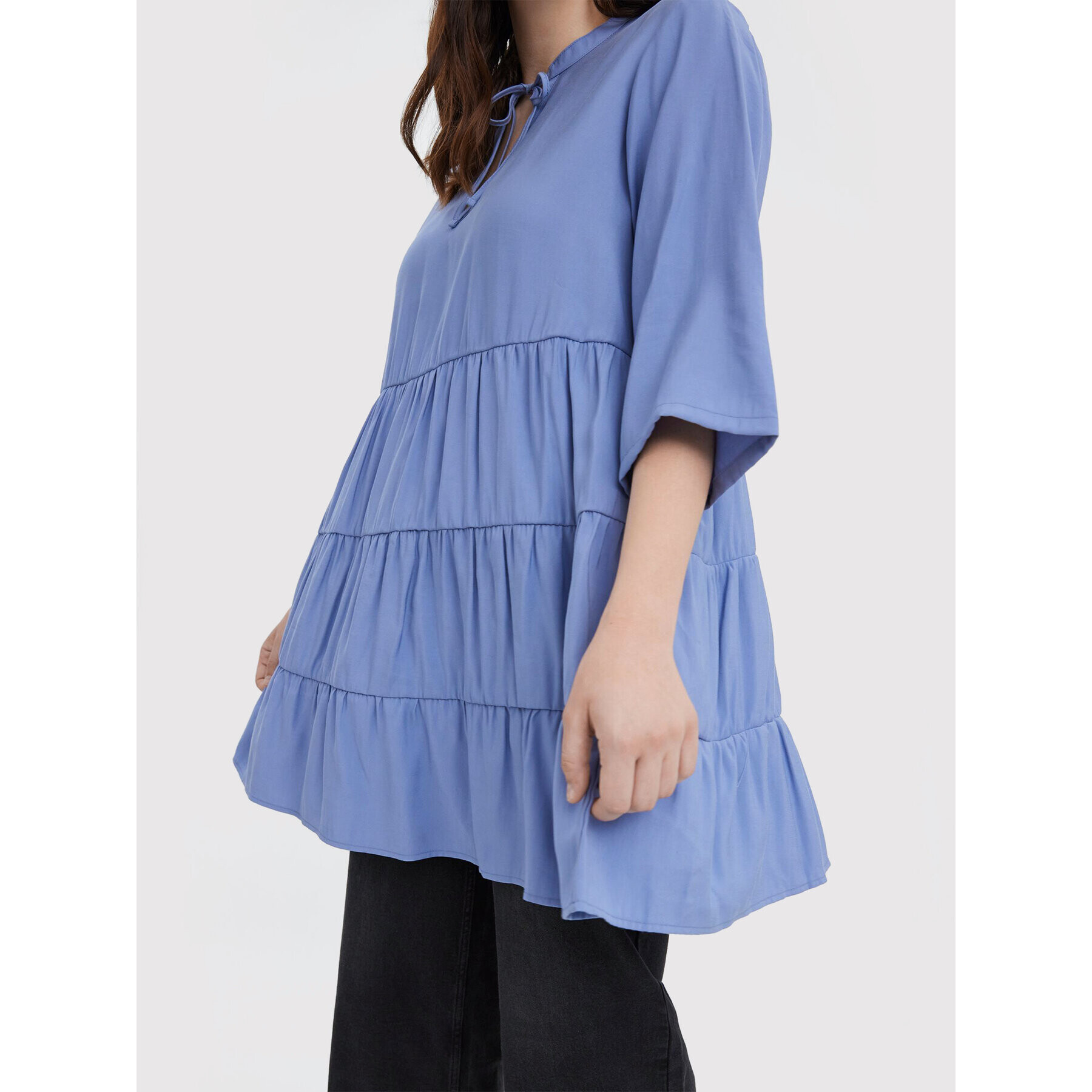 Vero Moda Curve Туника Kenia 10266952 Син Regular Fit - Pepit.bg