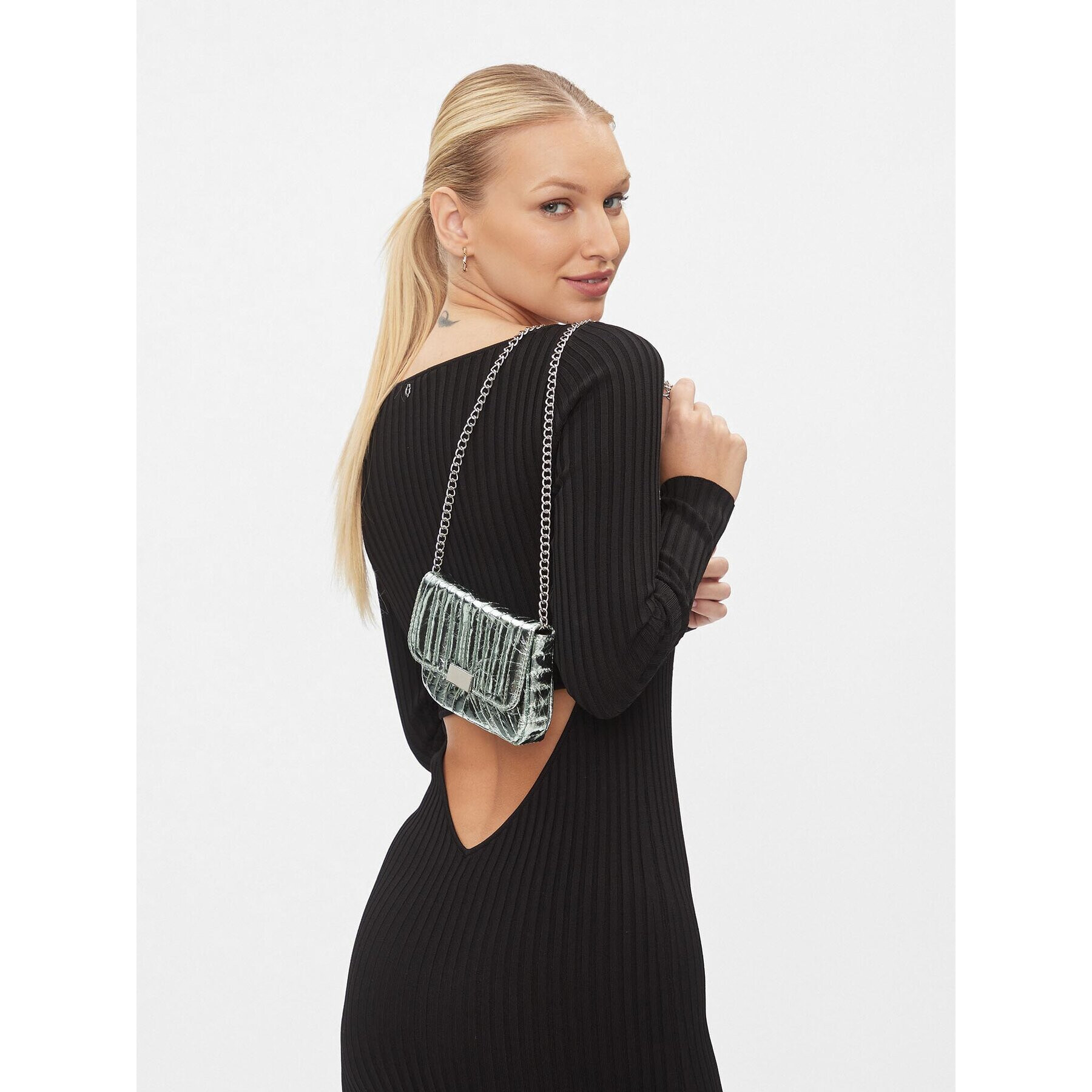 Vero Moda Дамска чанта 10285997 Сребрист - Pepit.bg