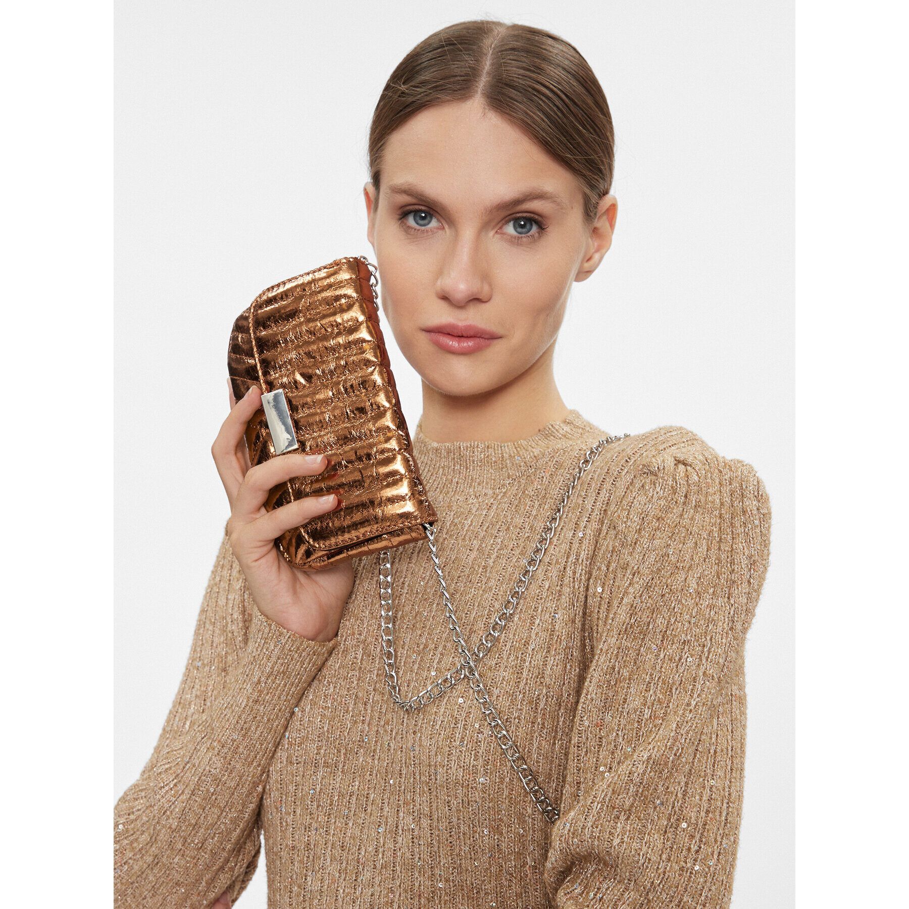 Vero Moda Дамска чанта 10285997 Златист - Pepit.bg