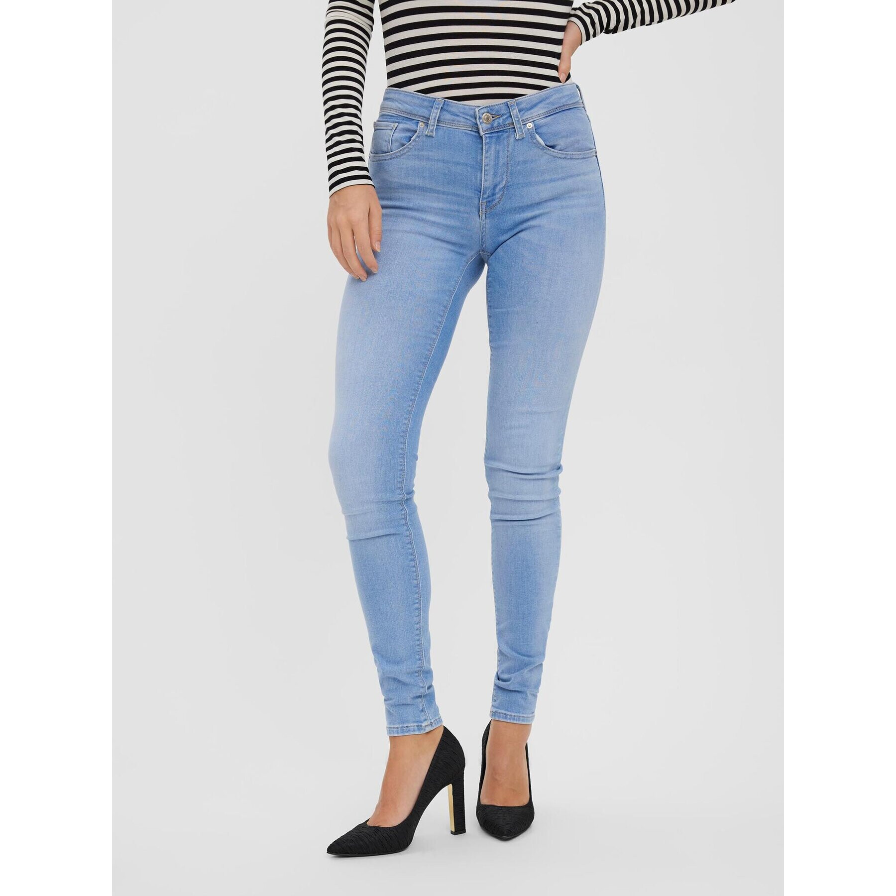 Vero Moda Дънки Lux 10259092 Син Slim Fit - Pepit.bg