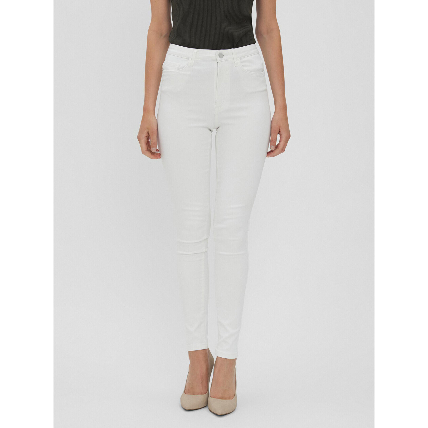 Vero Moda Дънки Sophia 10262685 Бял Skinny Fit - Pepit.bg