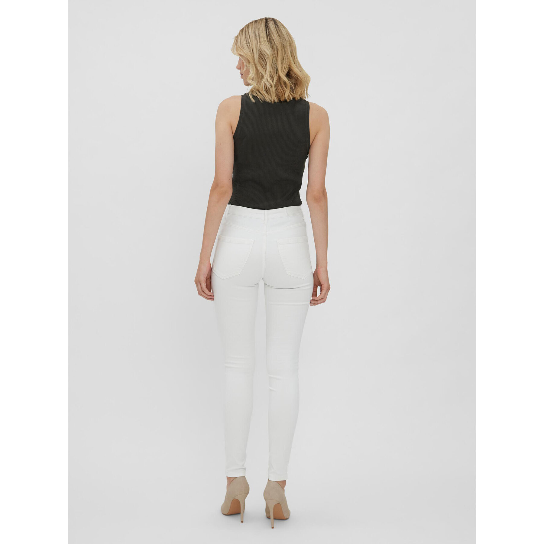 Vero Moda Дънки Sophia 10262685 Бял Skinny Fit - Pepit.bg