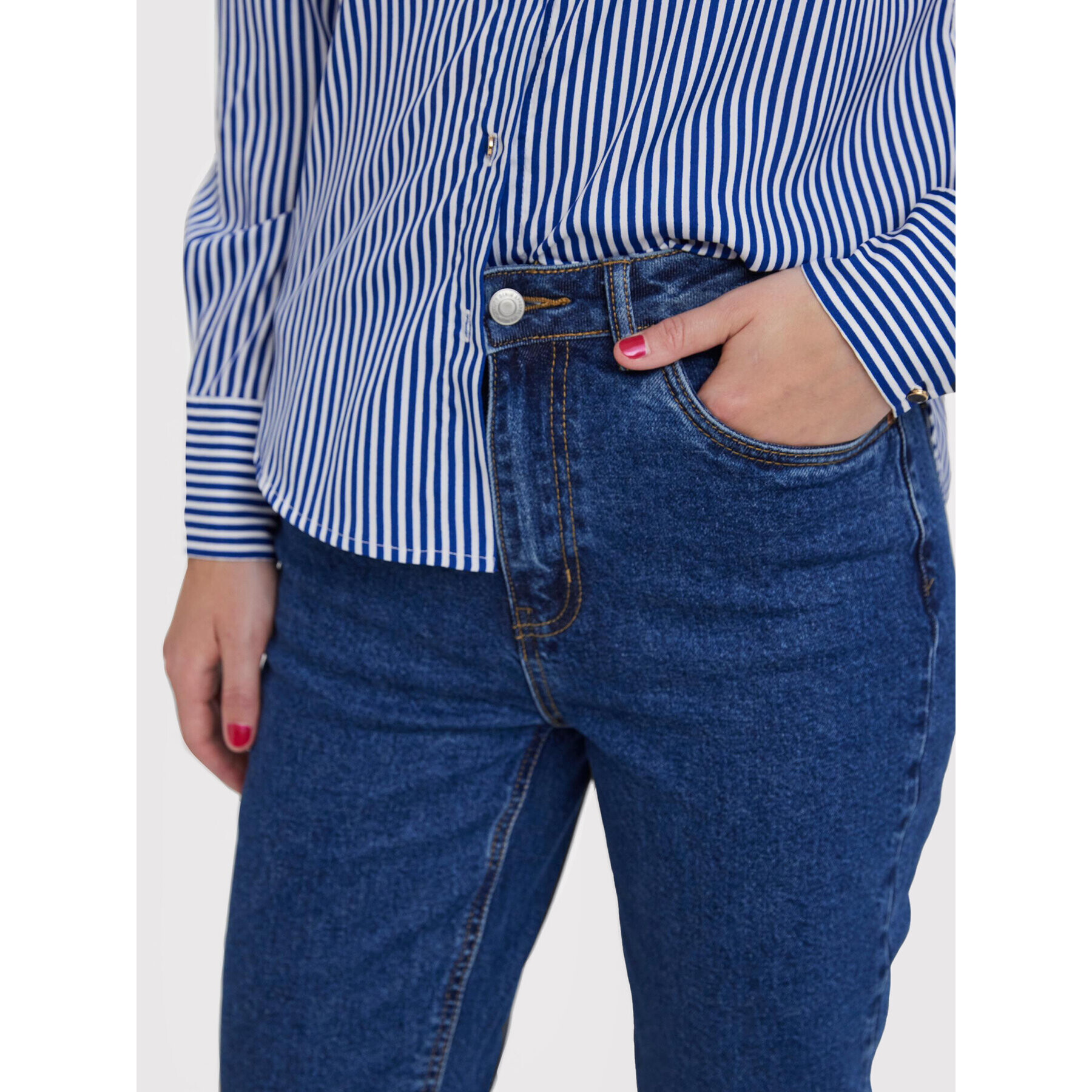 Vero Moda Дънки Brenda 10268434 Тъмносин Straight Fit - Pepit.bg