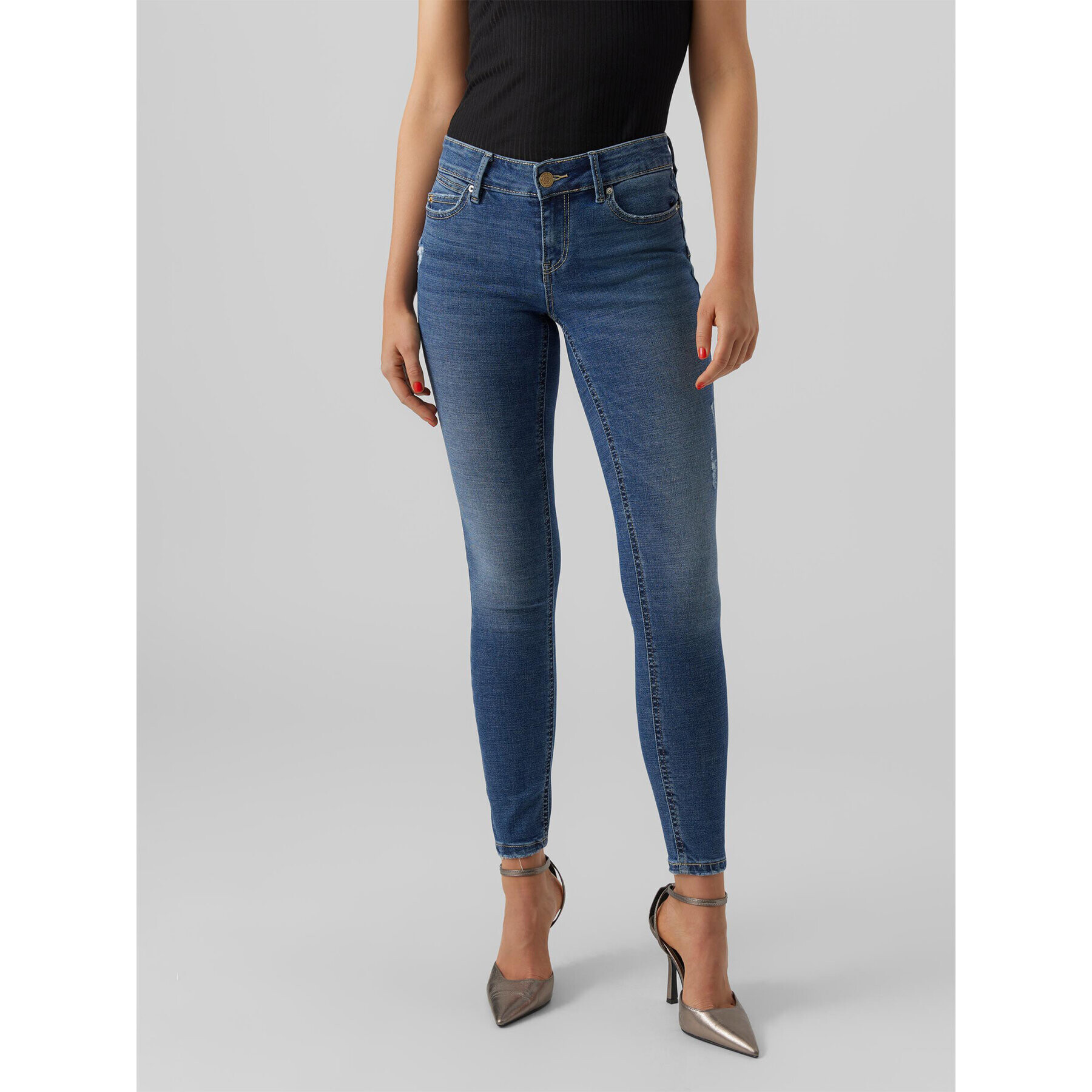 Vero Moda Дънки Robyn 10279952 Тъмносин Skinny Fit - Pepit.bg