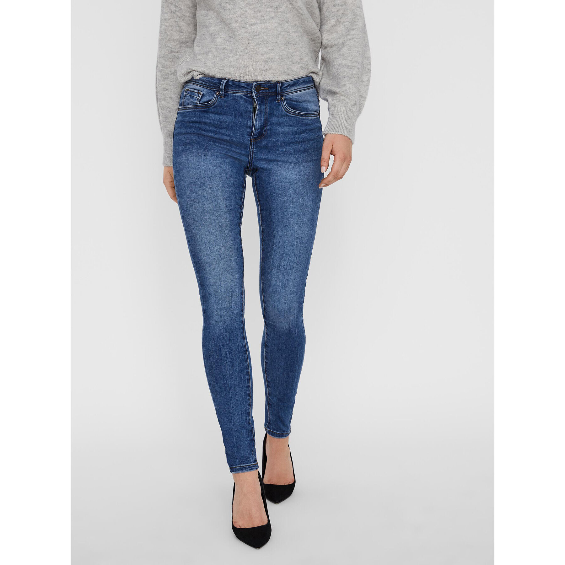 Vero Moda Дънки Tanya 10222531 Тъмносин Skinny Fit - Pepit.bg