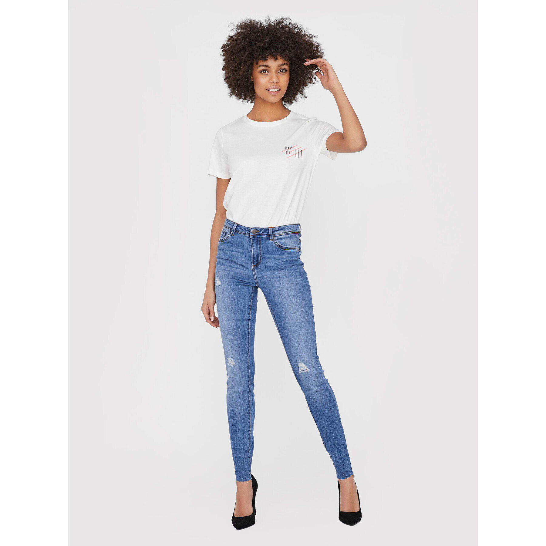 Vero Moda Дънки Tanya 10228784 Син Slim Fit - Pepit.bg
