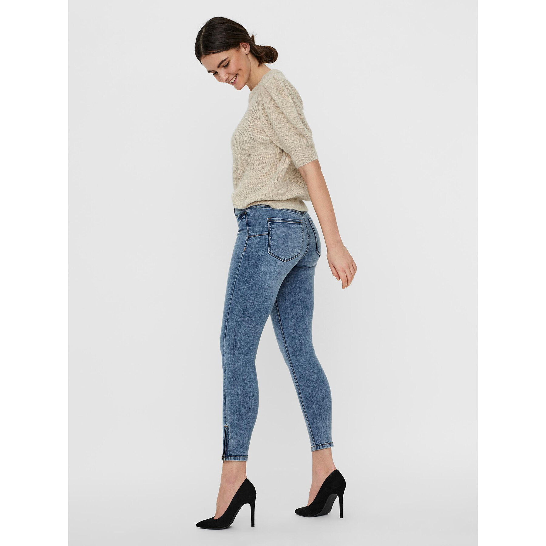 Vero Moda Дънки Tilde 10247111 Син Slim Fit - Pepit.bg