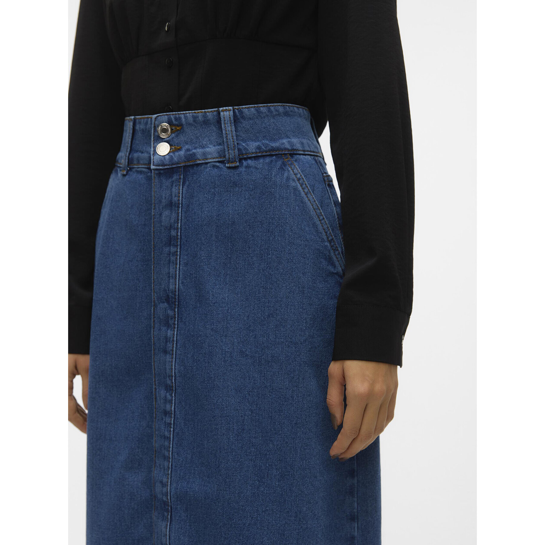 Vero Moda Дънкова пола 10302007 Син Regular Fit - Pepit.bg
