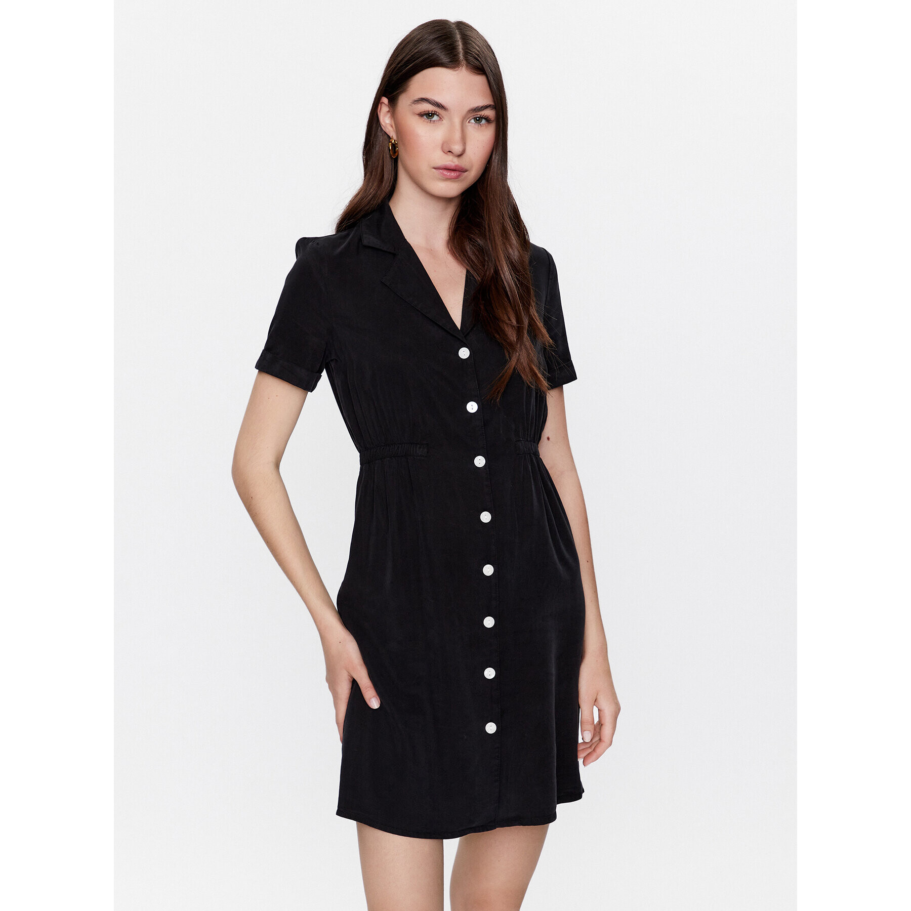 Vero Moda Рокля тип риза Harper 10283698 Черен Standard Fit - Pepit.bg