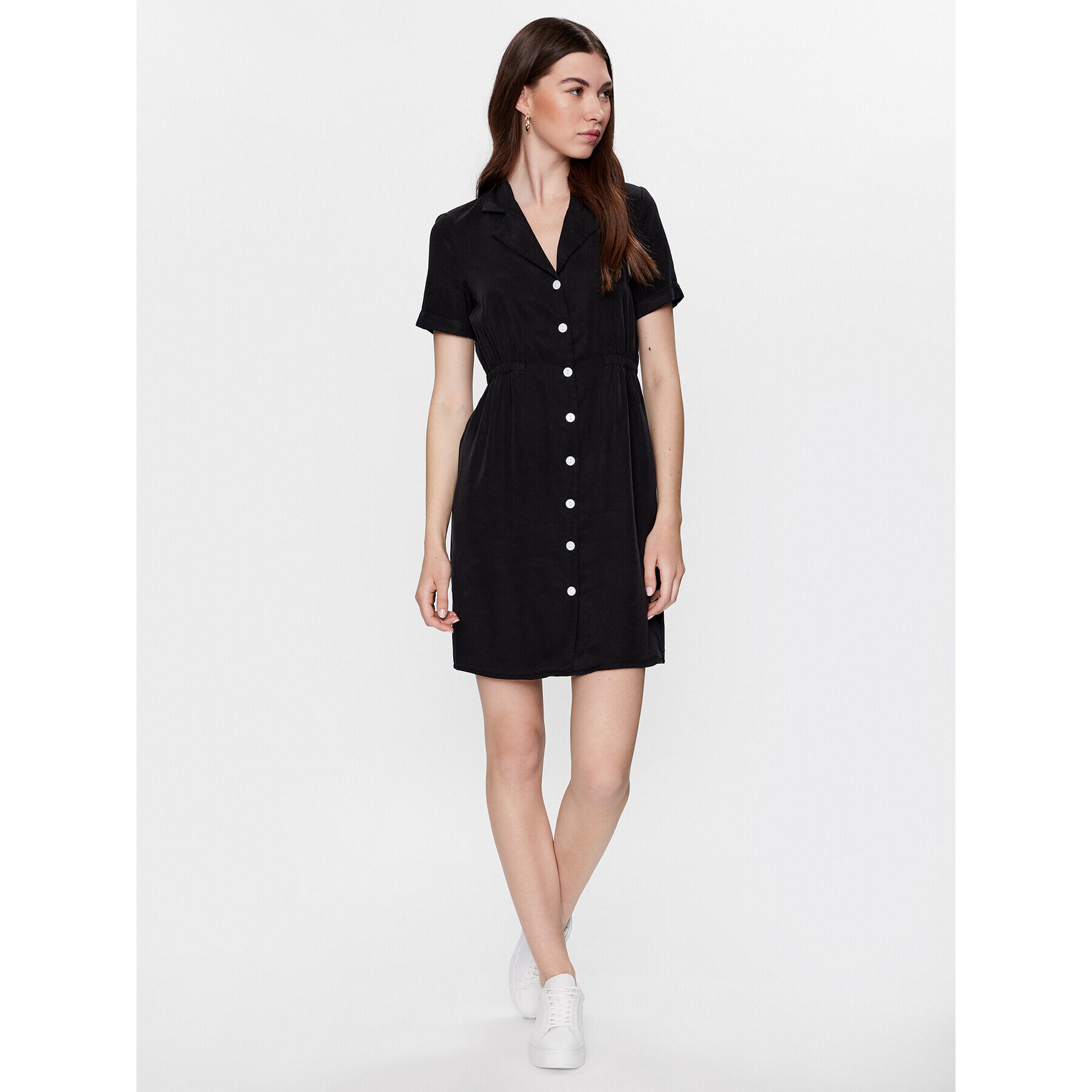 Vero Moda Рокля тип риза Harper 10283698 Черен Standard Fit - Pepit.bg