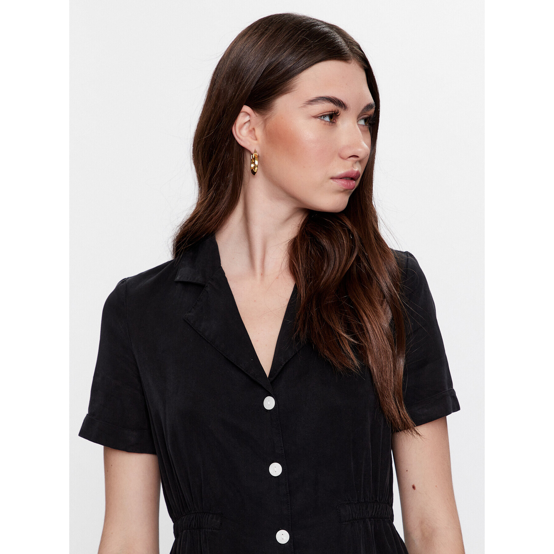 Vero Moda Рокля тип риза Harper 10283698 Черен Standard Fit - Pepit.bg