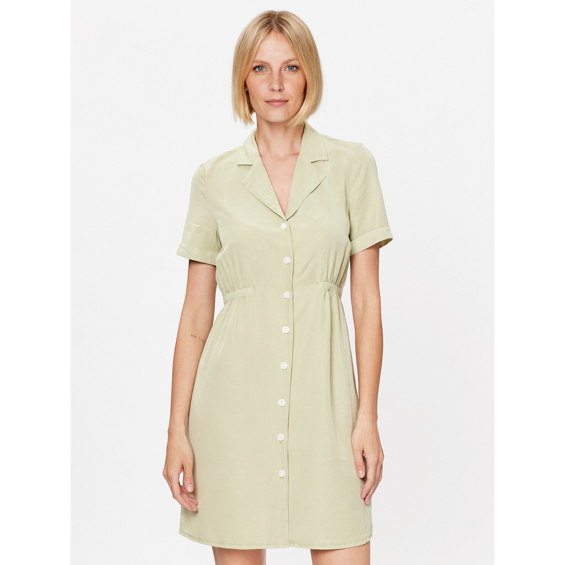 Vero Moda Рокля тип риза Harper 10283698 Зелен Standard Fit - Pepit.bg