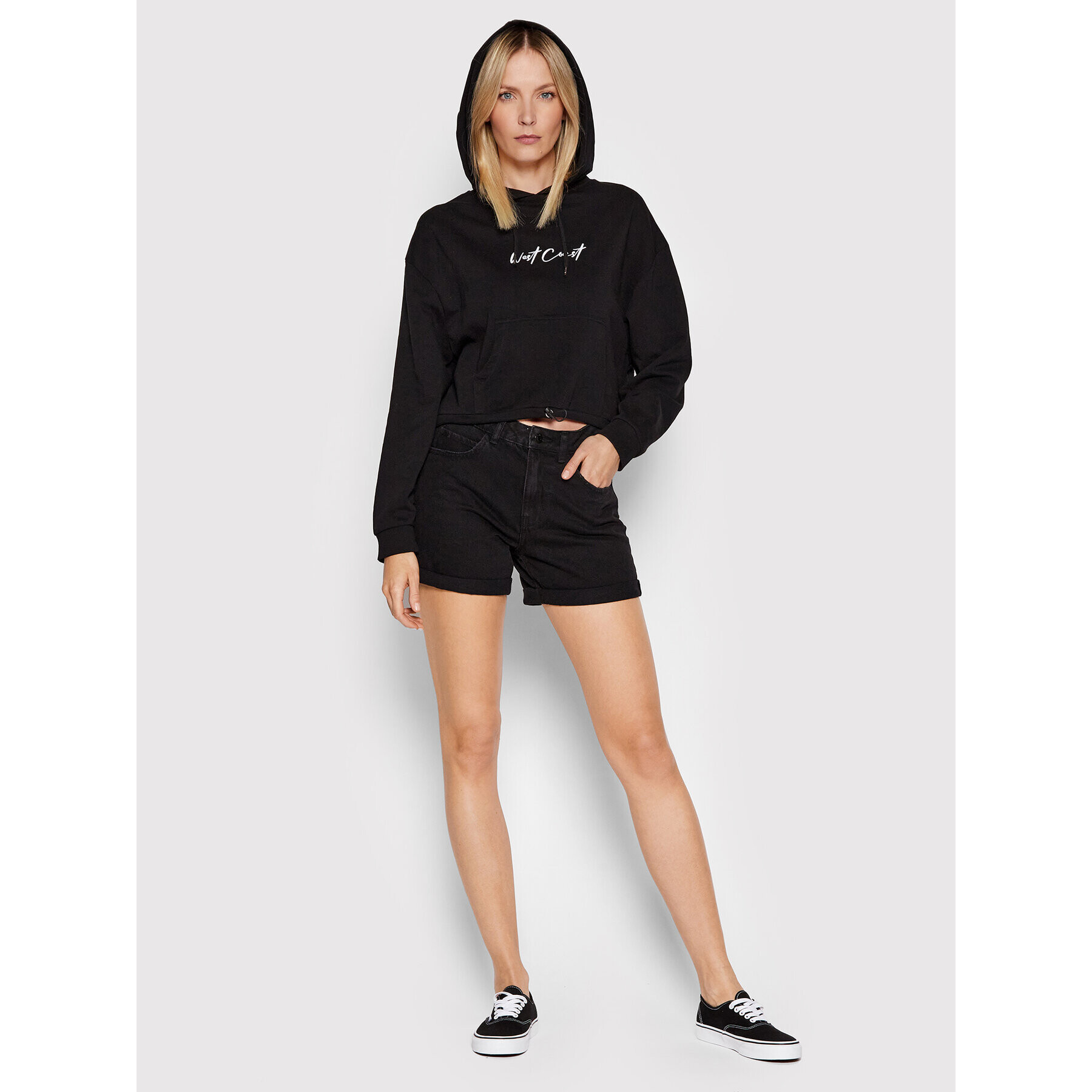 Vero Moda Дънкови шорти Nineteen 10210384 Черен Loose Fit - Pepit.bg