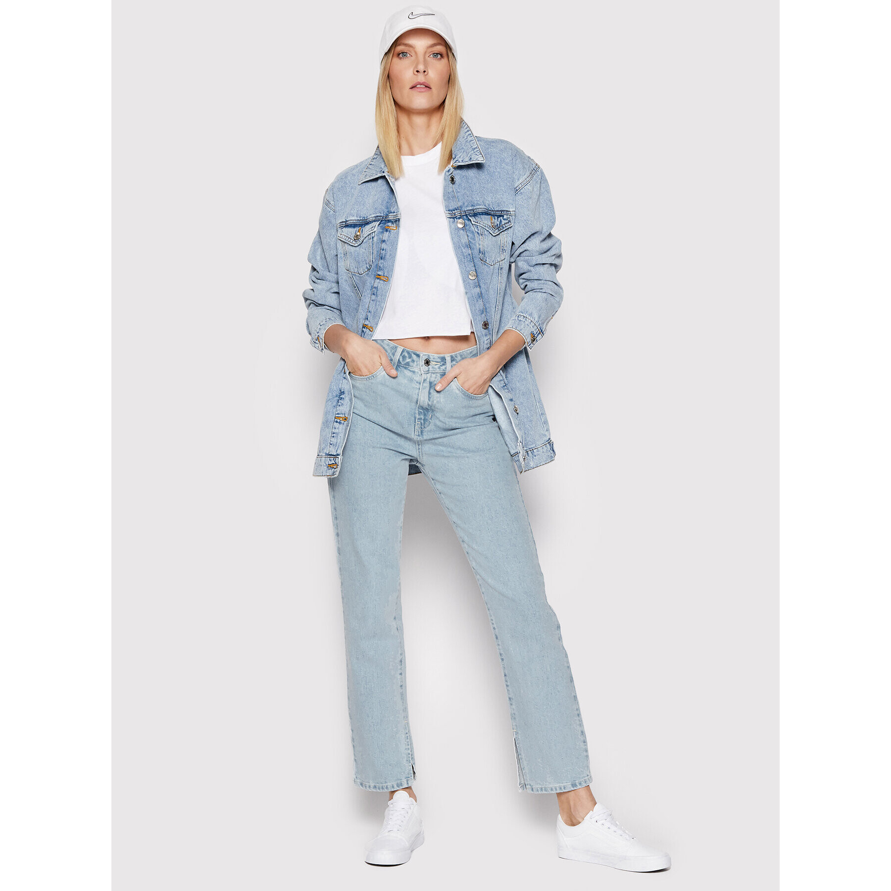 Vero Moda Дънково яке Olivia 10261628 Син Relaxed Fit - Pepit.bg