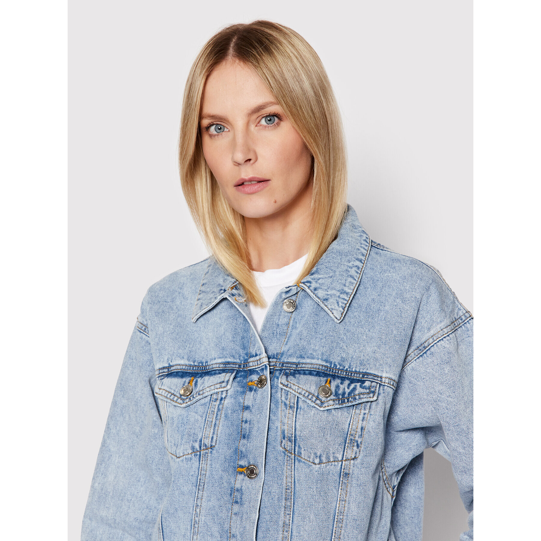 Vero Moda Дънково яке Olivia 10261628 Син Relaxed Fit - Pepit.bg