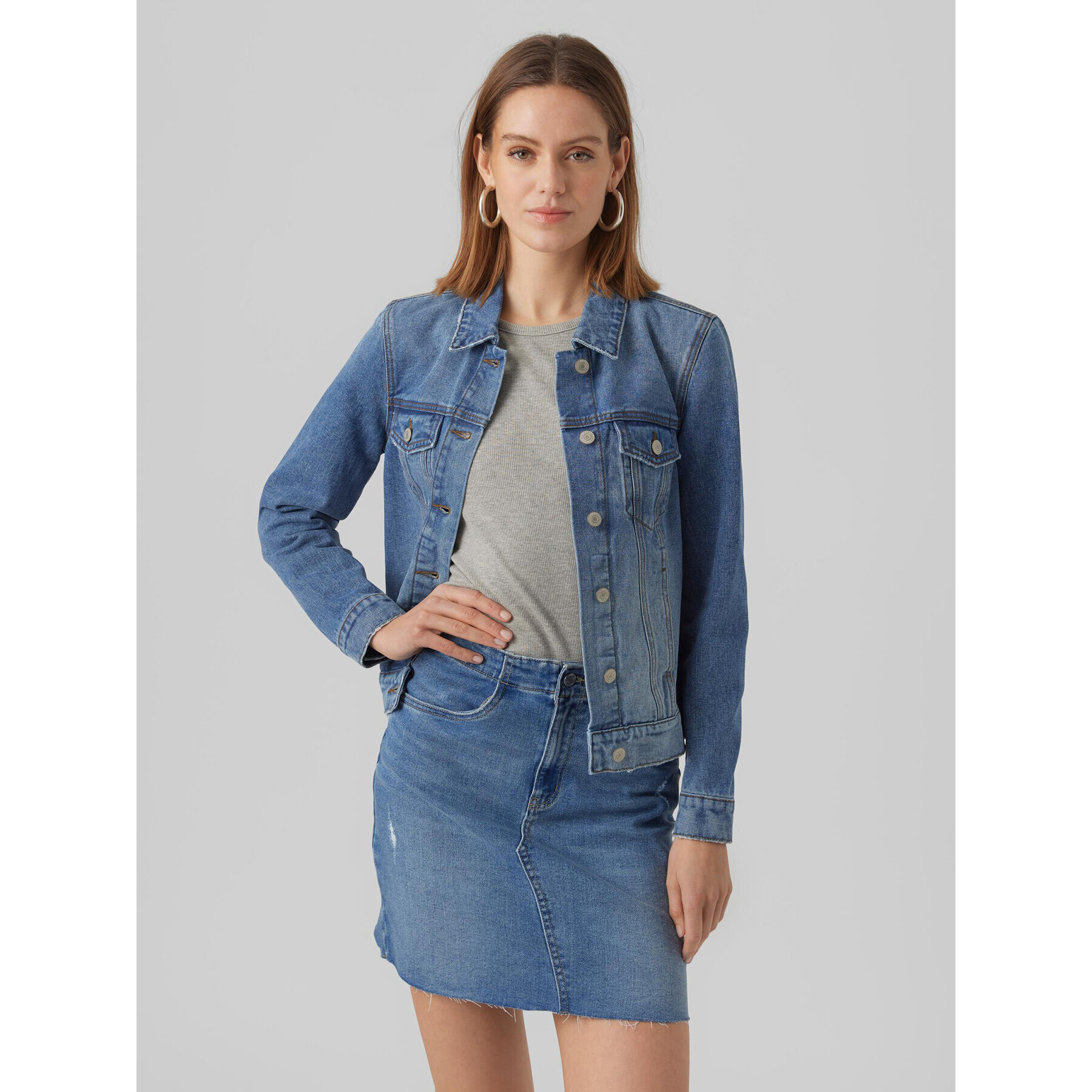 Vero Moda Дънково яке Zorica 10279789 Син Regular Fit - Pepit.bg