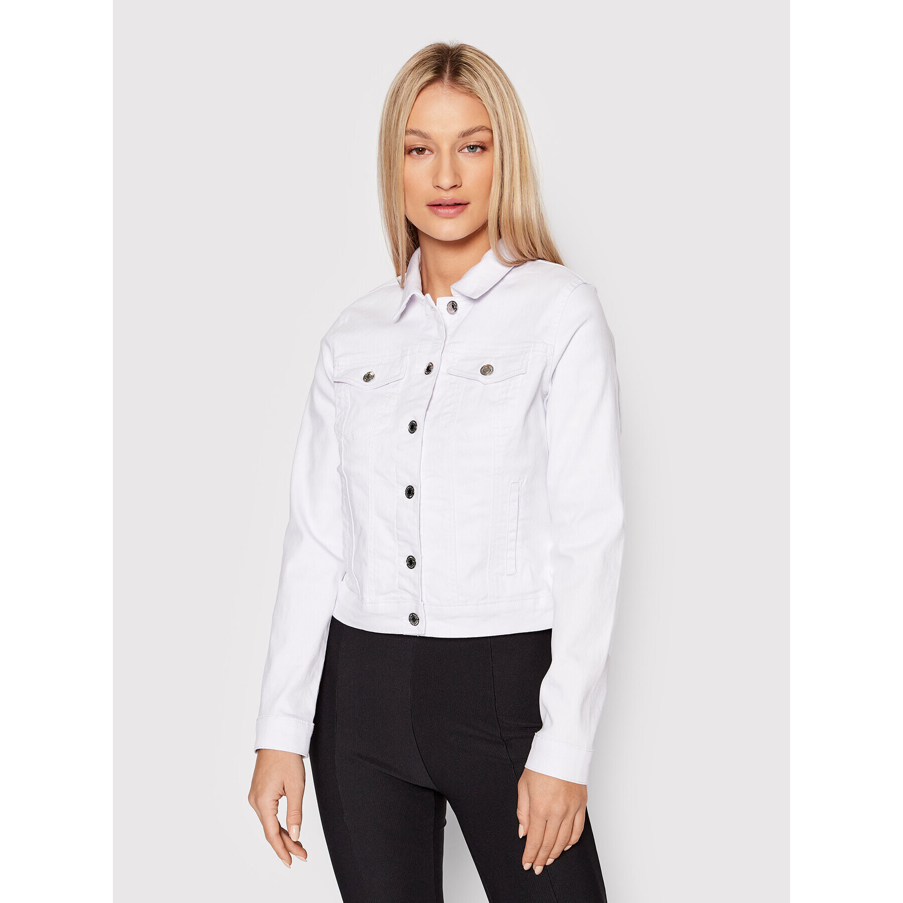 Vero Moda Дънково яке Hot 10193085 Бял Regular Fit - Pepit.bg