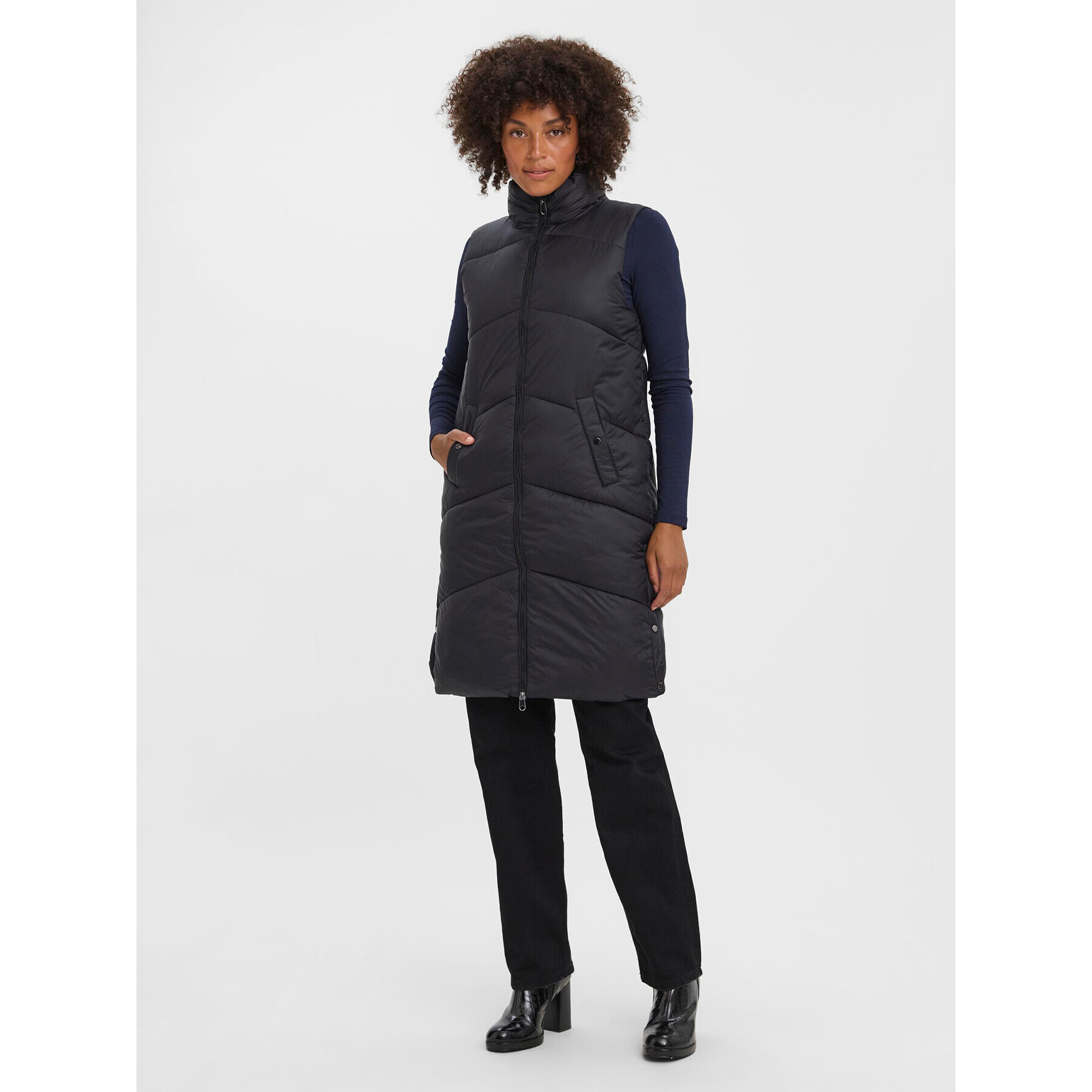 Vero Moda Елек Uppsala 10273950 Черен Regular Fit - Pepit.bg