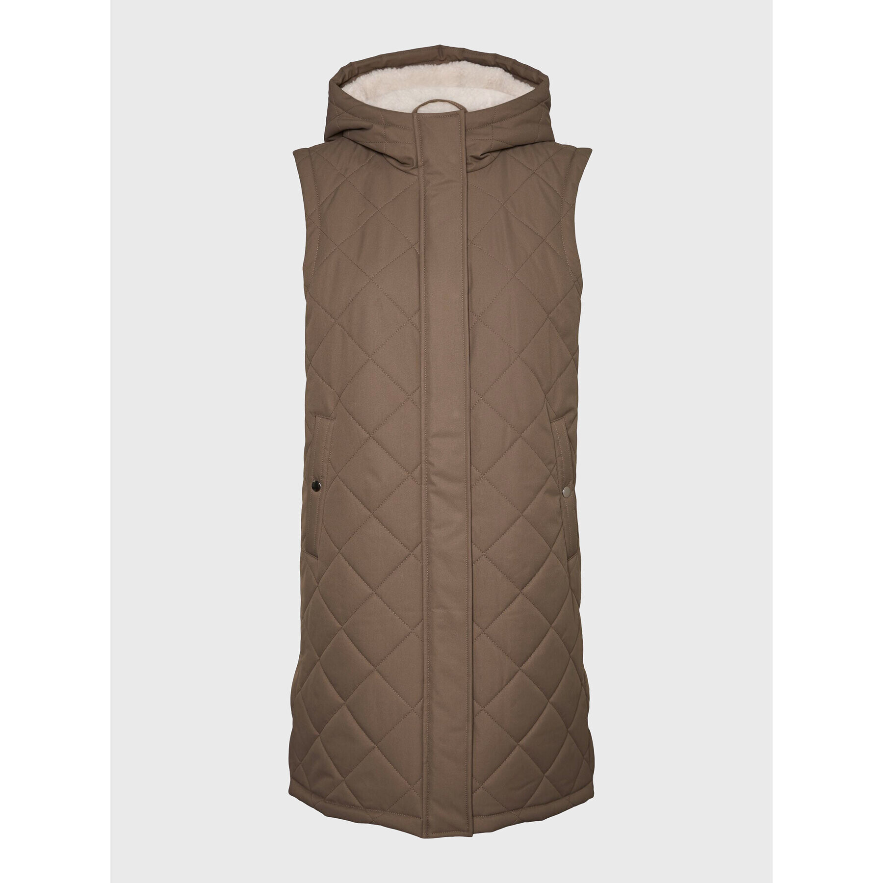 Vero Moda Елек Louiseteddy 10273954 Кафяв Regular Fit - Pepit.bg