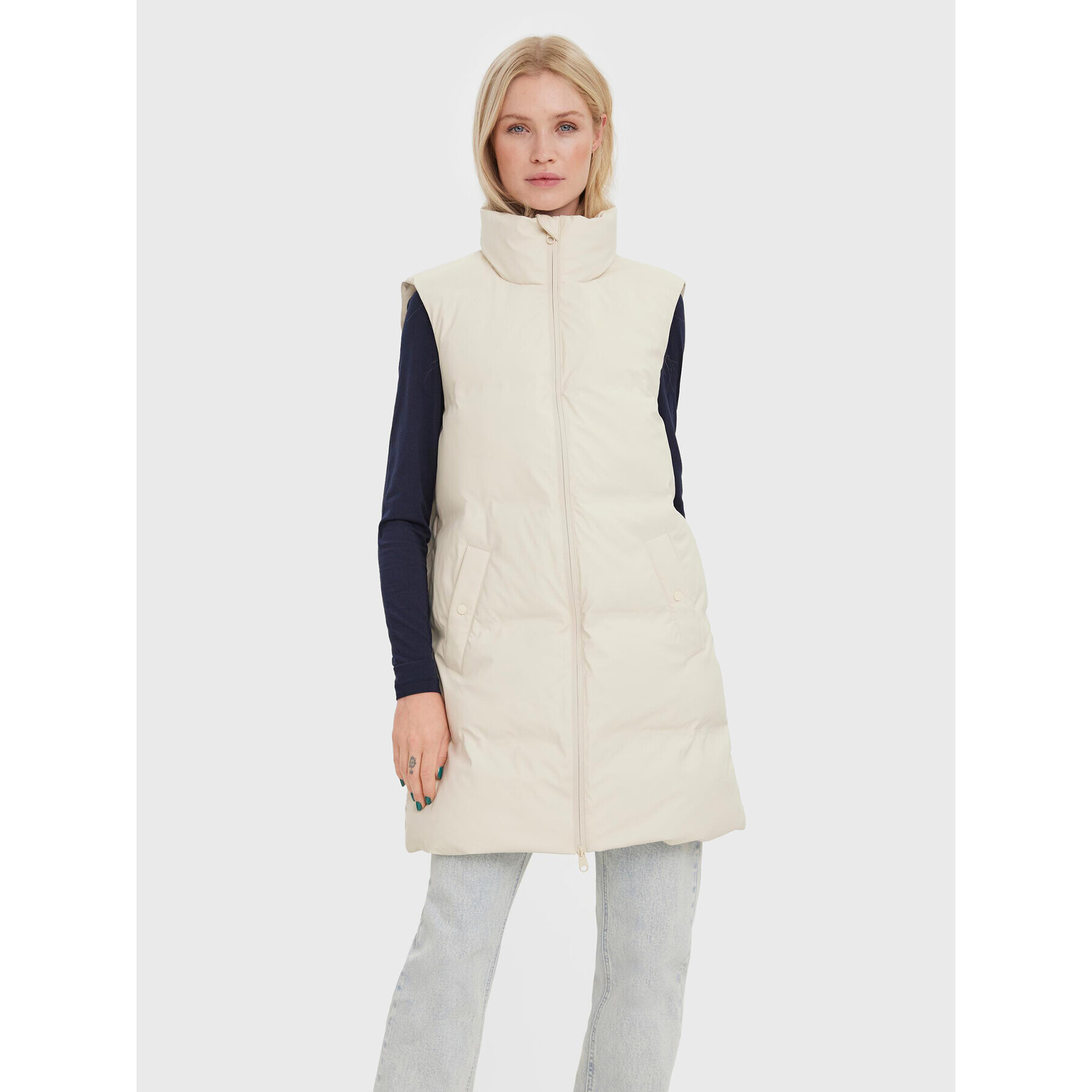 Vero Moda Елек Noe 10267107 Екрю Regular Fit - Pepit.bg