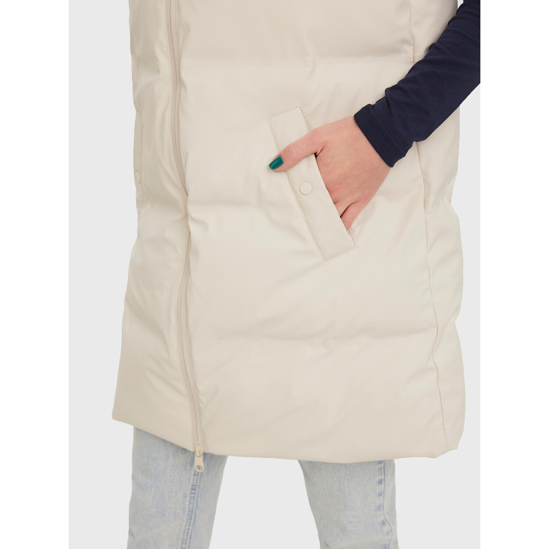 Vero Moda Елек Noe 10267107 Екрю Regular Fit - Pepit.bg