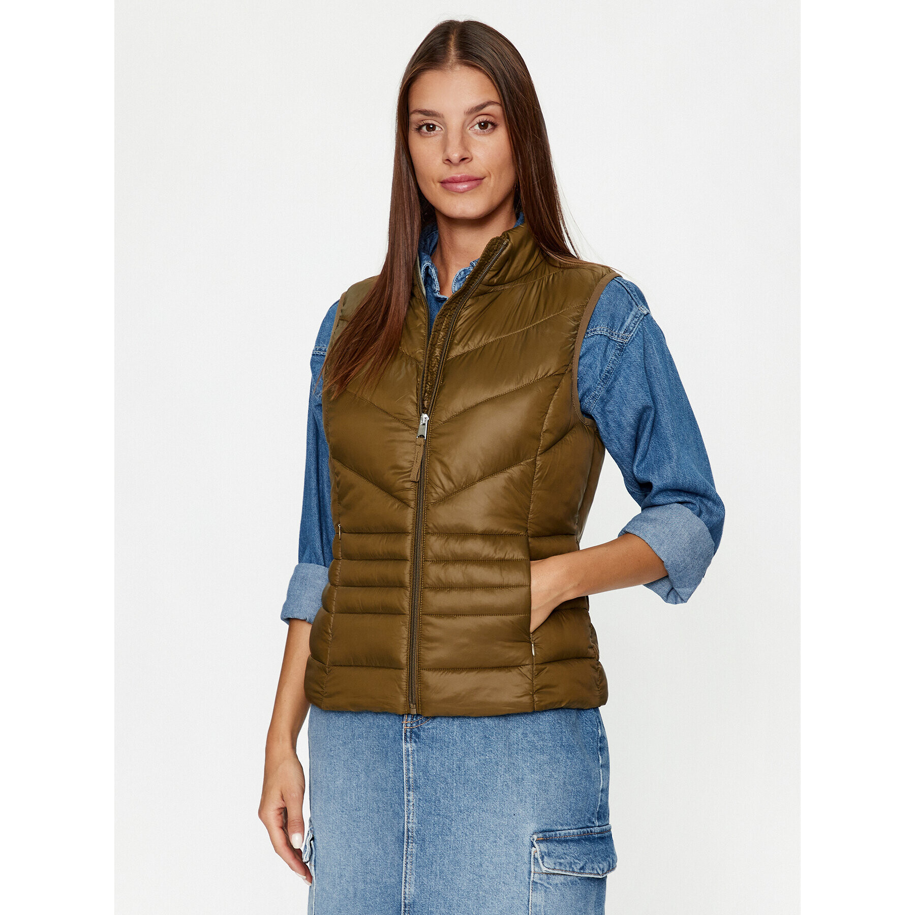 Vero Moda Елек Sorayasiv 10289449 Кафяв Regular Fit - Pepit.bg