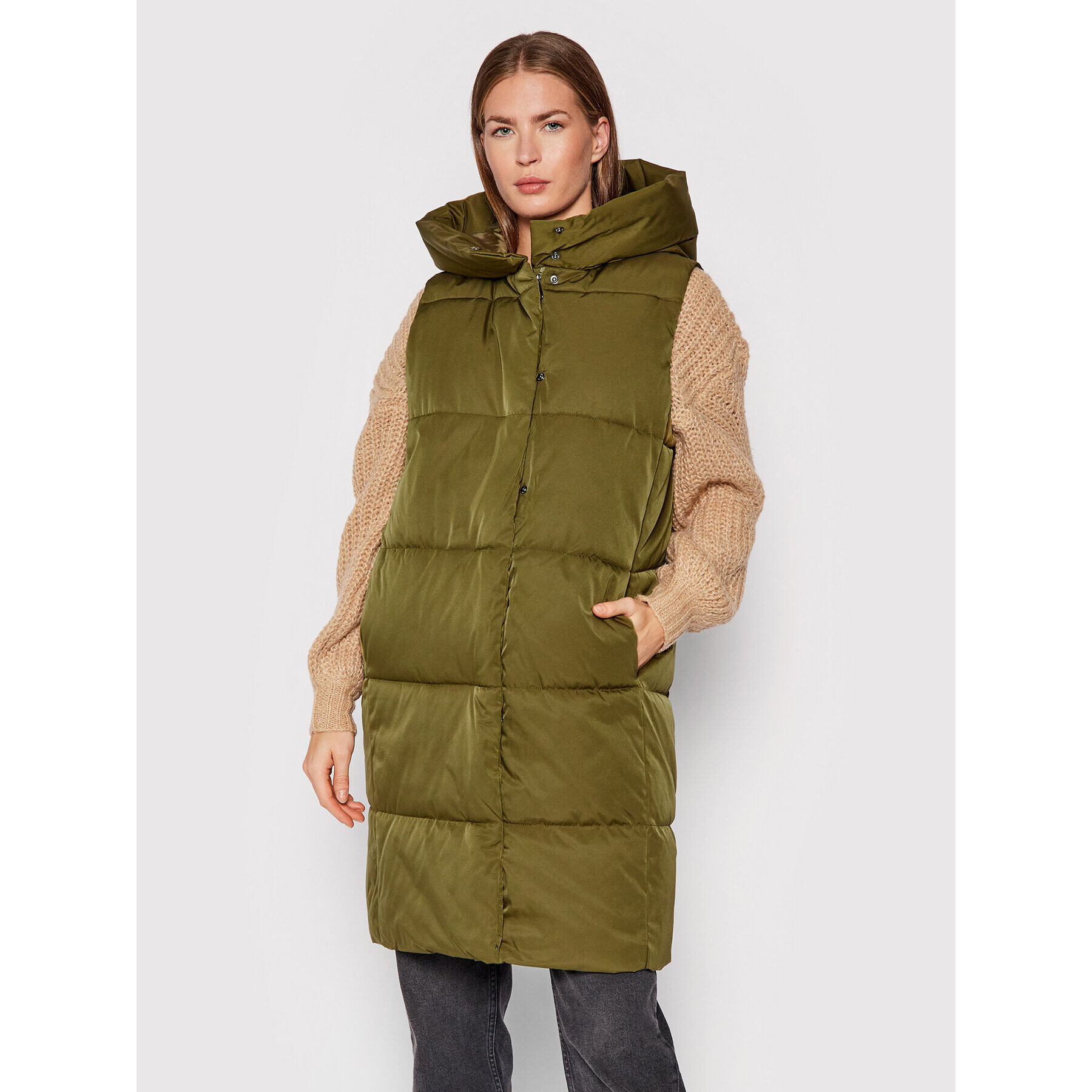 Vero Moda Елек Stellamacie 10254710 Зелен Regular Fit - Pepit.bg