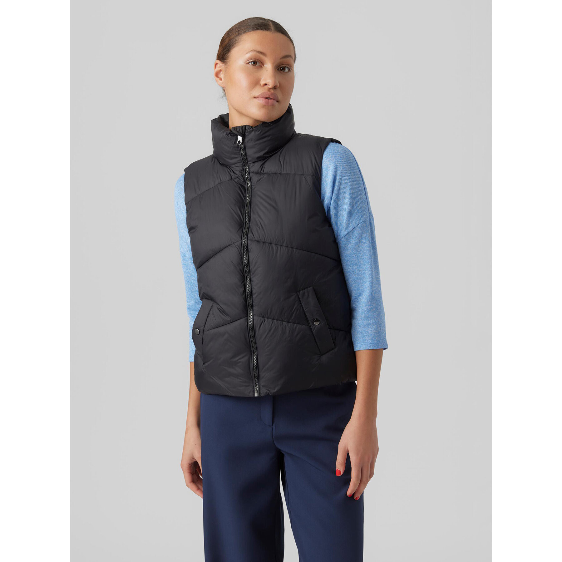 Vero Moda Елек Uppsala 10281432 Черен Regular Fit - Pepit.bg