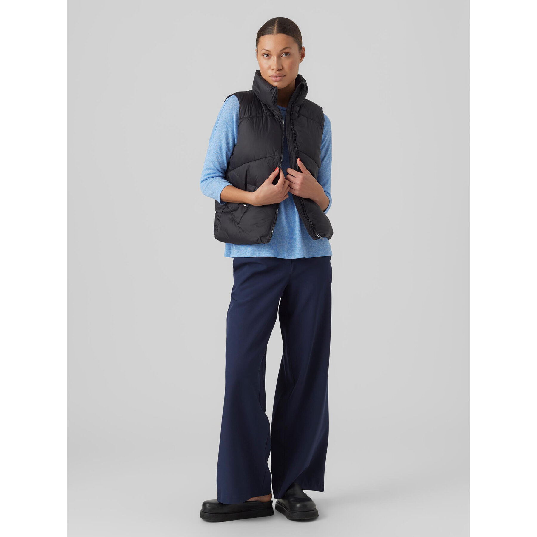 Vero Moda Елек Uppsala 10281432 Черен Regular Fit - Pepit.bg
