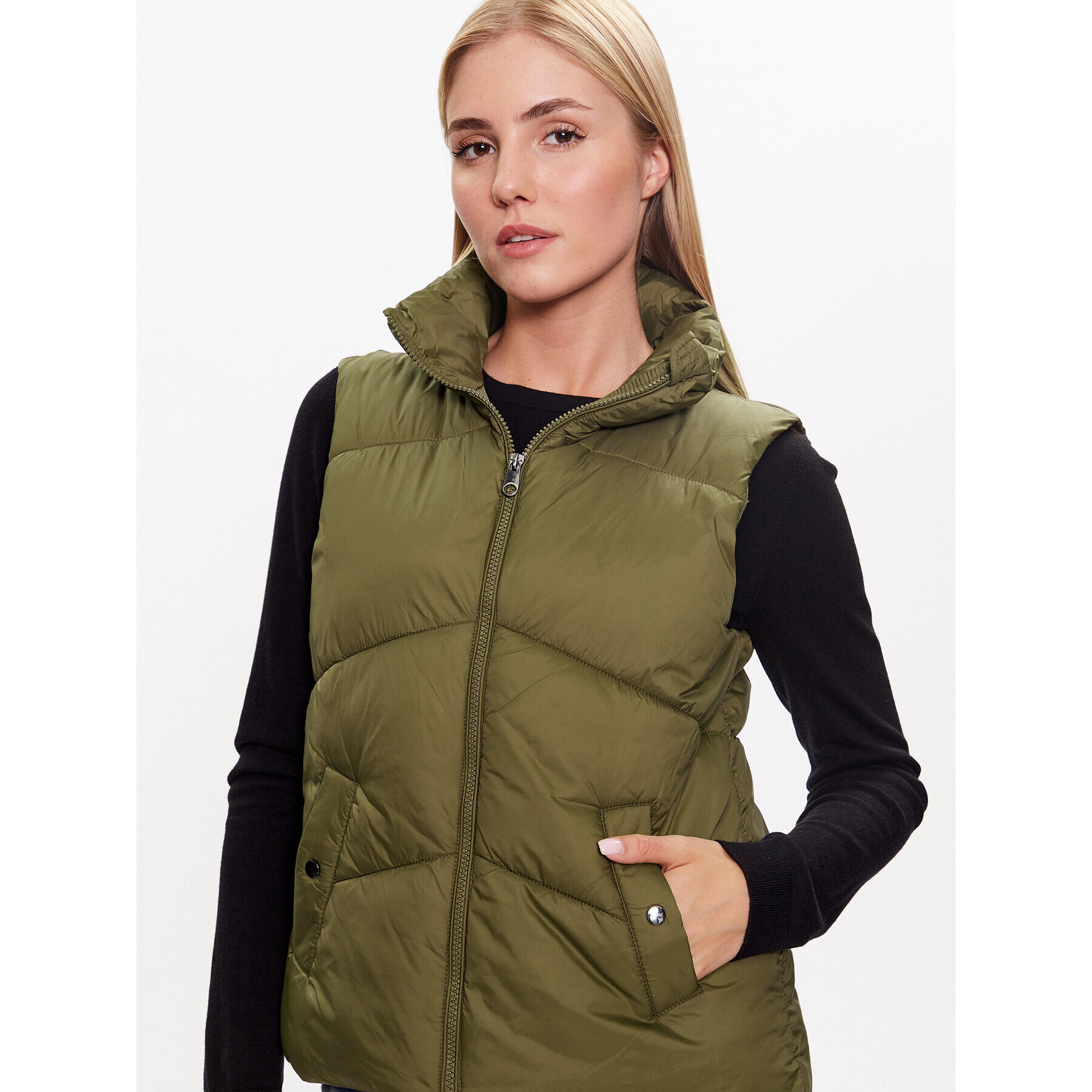 Vero Moda Елек Uppsala 10281432 Зелен Regular Fit - Pepit.bg