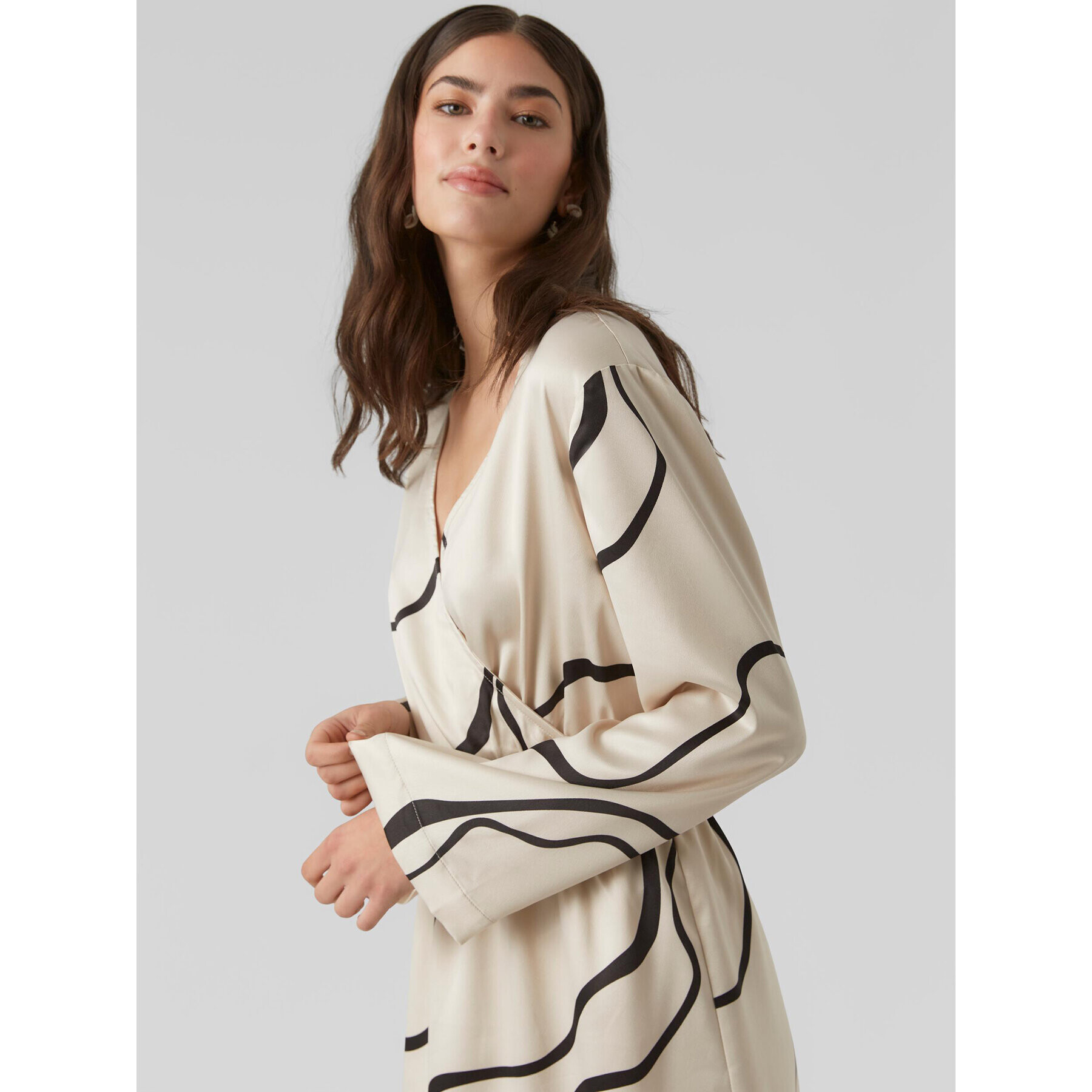 Vero Moda Ежедневна рокля 10295426 Екрю Regular Fit - Pepit.bg