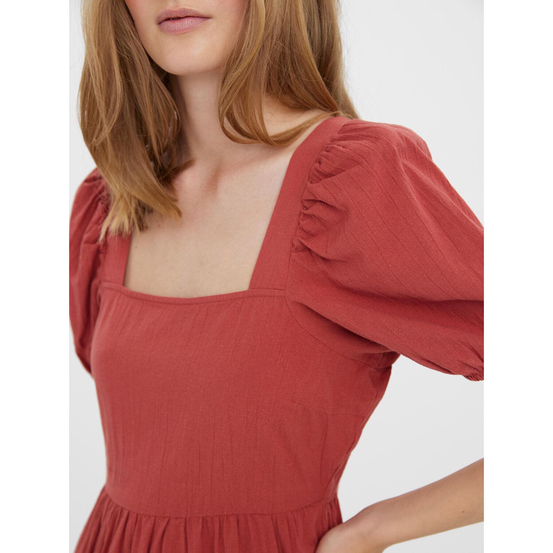 Vero Moda Ежедневна рокля Ava 10276216 Червен Regular Fit - Pepit.bg