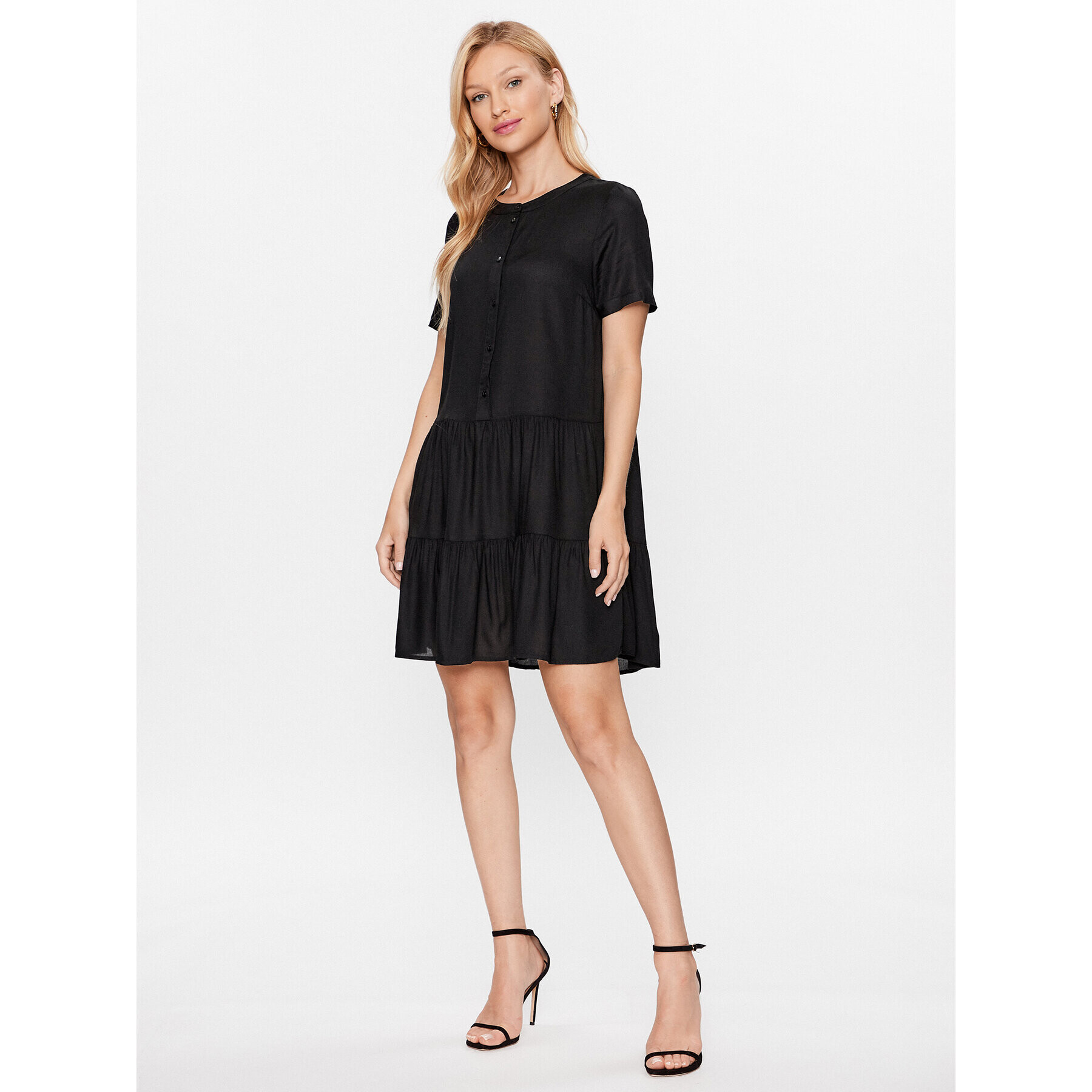 Vero Moda Ежедневна рокля Bumpy 10286520 Черен Regular Fit - Pepit.bg