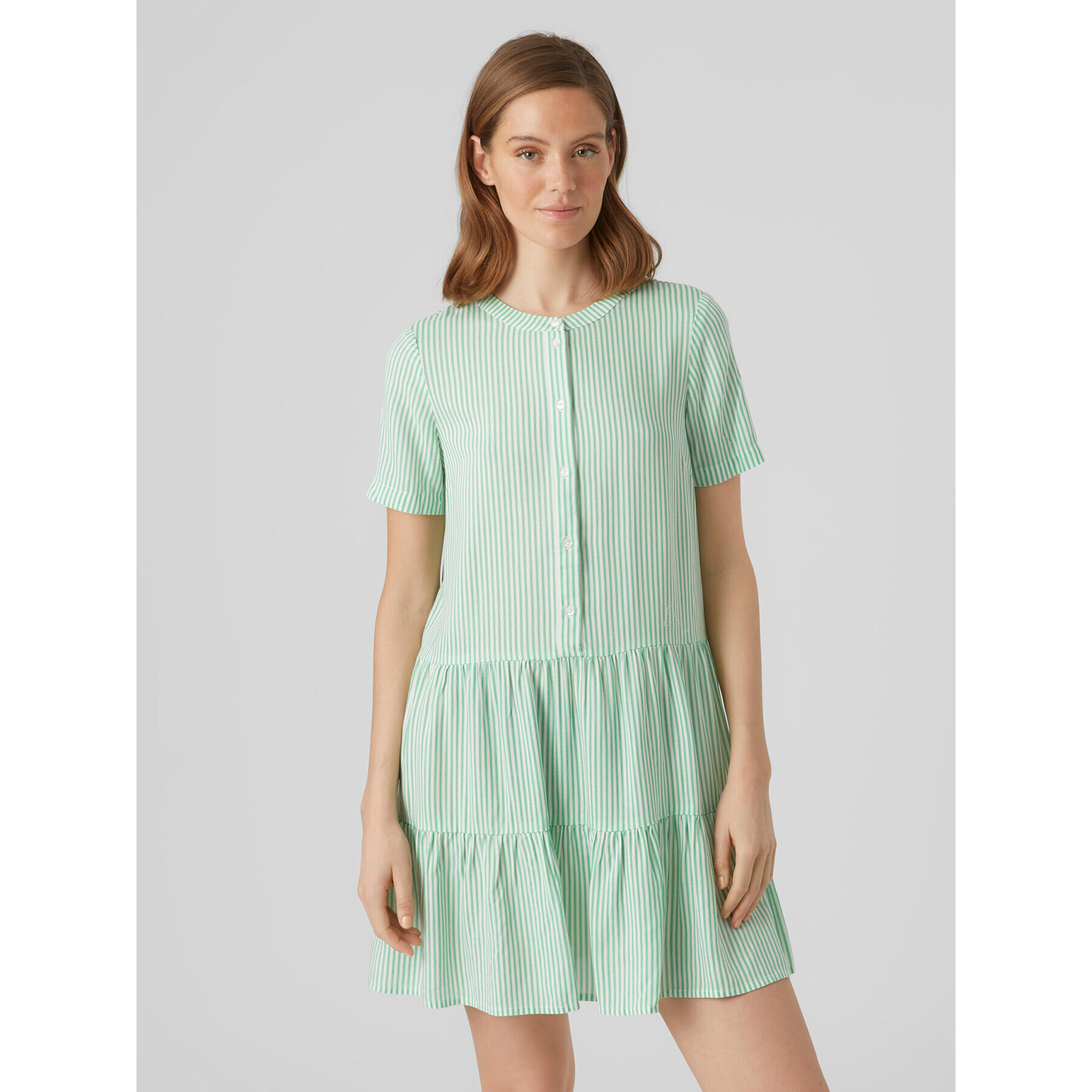 Vero Moda Ежедневна рокля Bumpy 10286520 Зелен Regular Fit - Pepit.bg