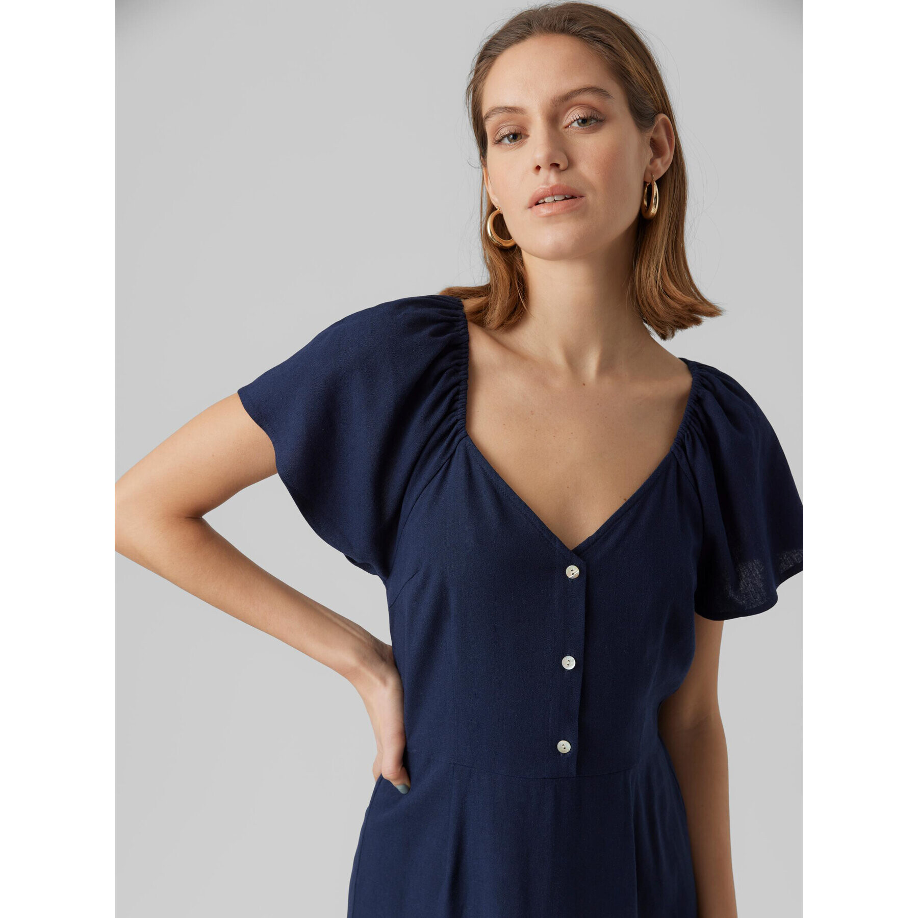 Vero Moda Ежедневна рокля Mymilo 10282500 Тъмносин Regular Fit - Pepit.bg