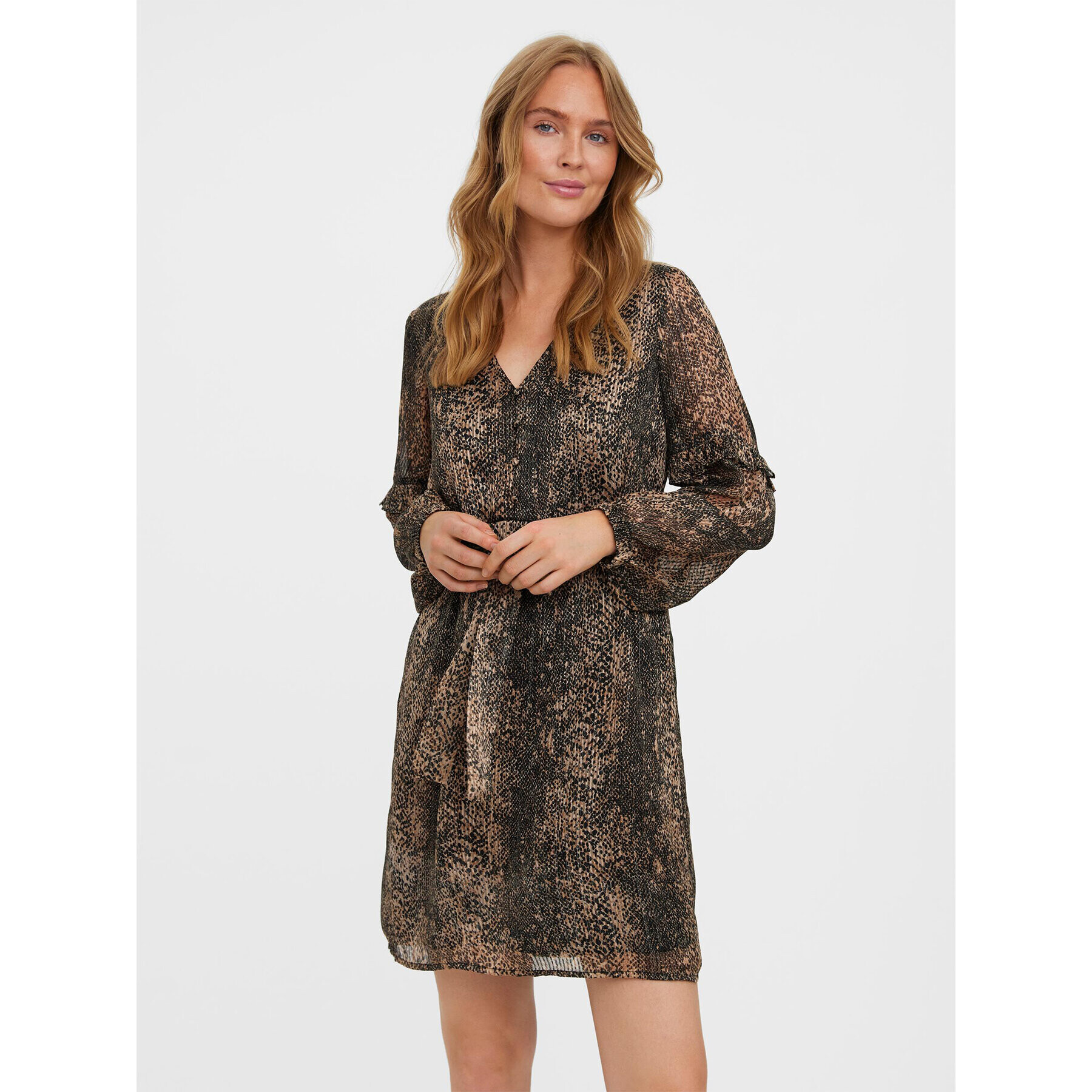 Vero Moda Ежедневна рокля Nala 10278775 Кафяв Regular Fit - Pepit.bg