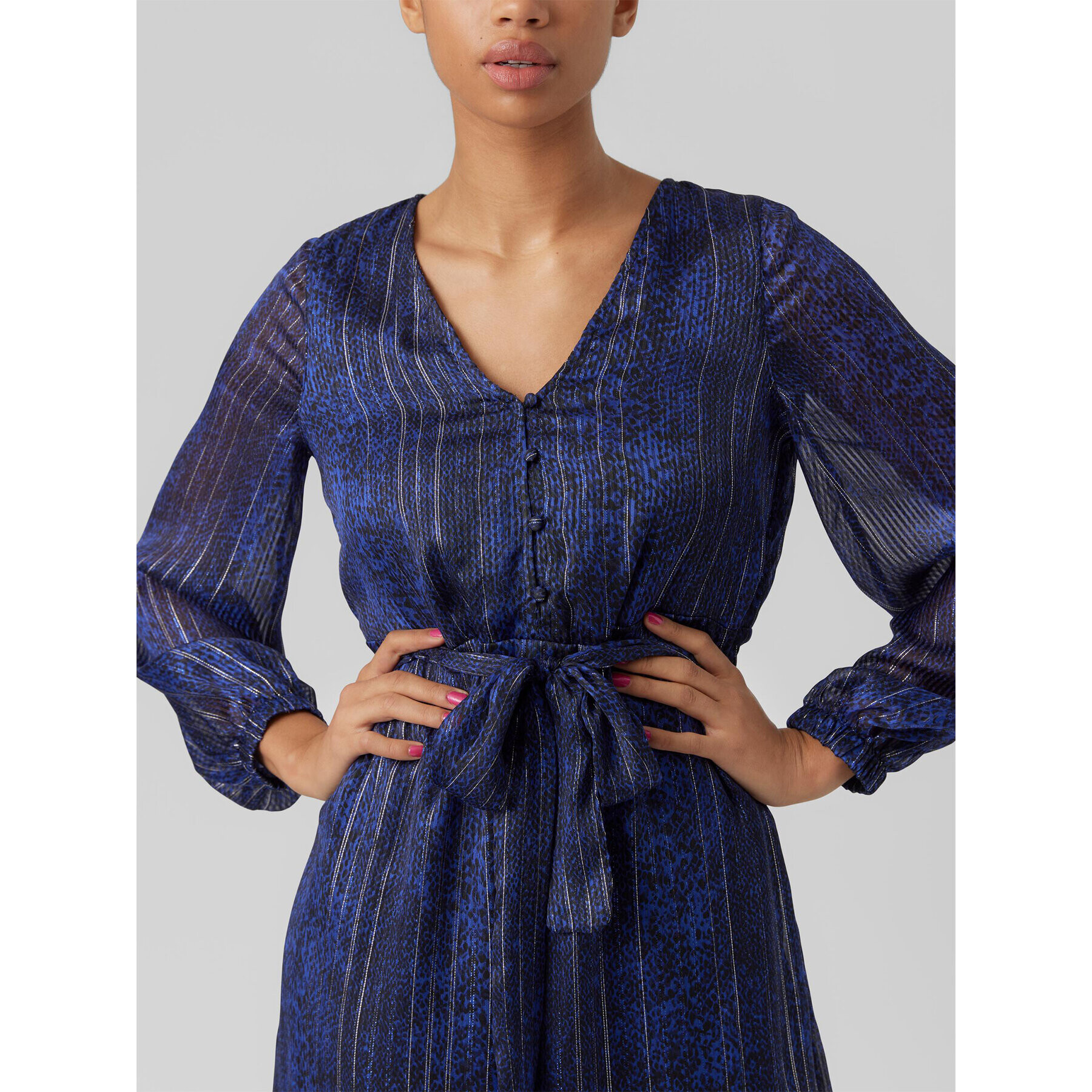 Vero Moda Ежедневна рокля Nala 10278775 Тъмносин Regular Fit - Pepit.bg