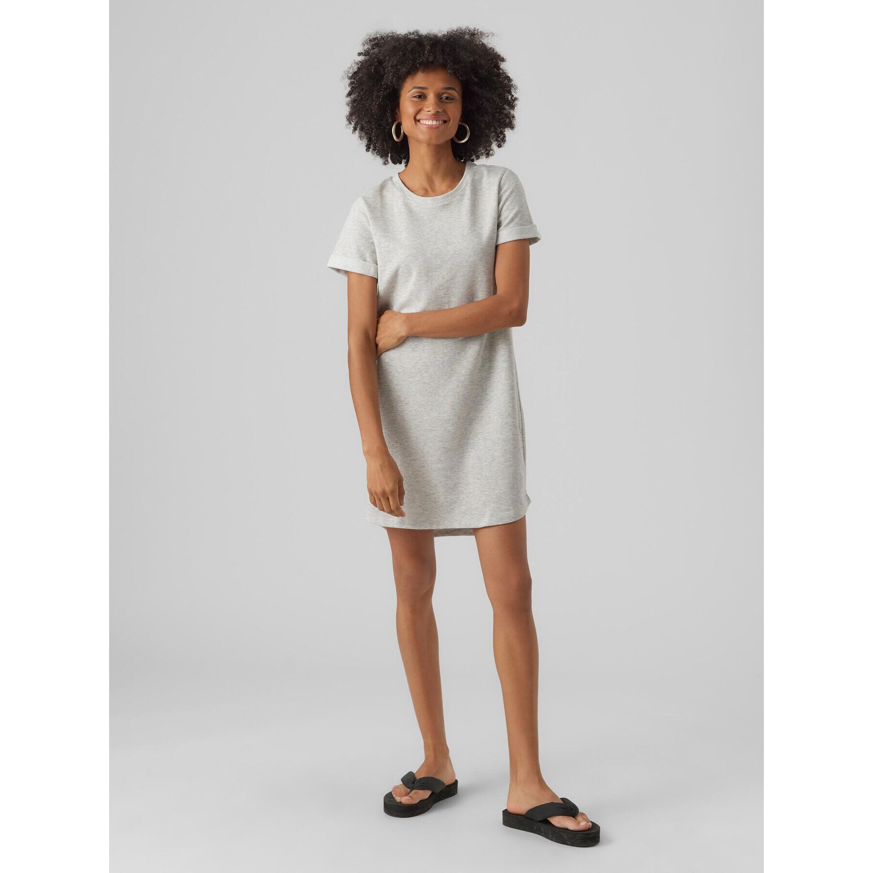 Vero Moda Ежедневна рокля Sasha Milla 10272936 Сив Regular Fit - Pepit.bg
